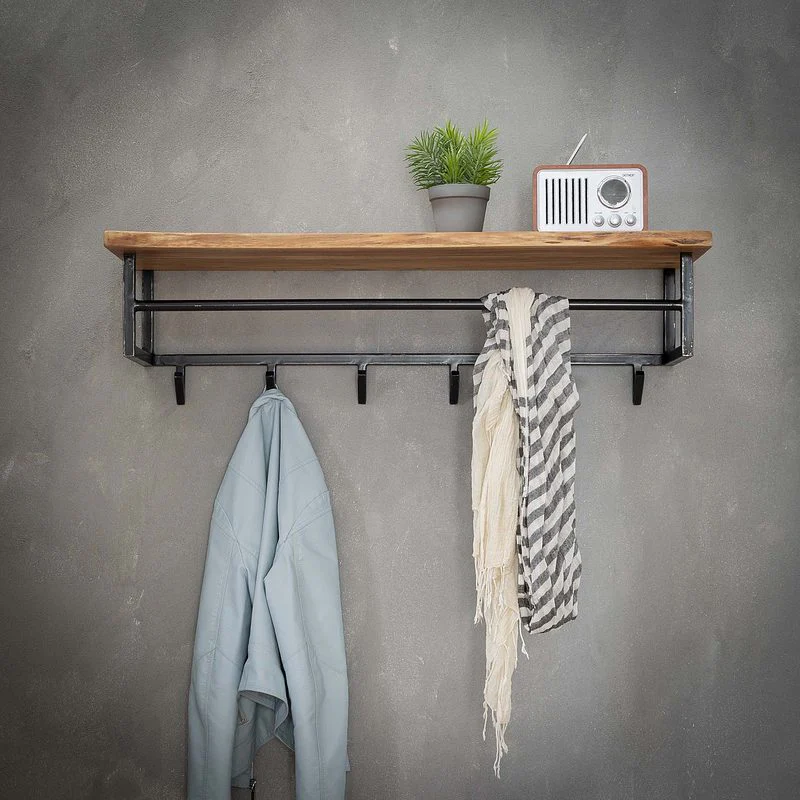 Rubjerg Design Garderobe Edge 6 Haken mit Hutablage Akazie massiv natur - Image 6