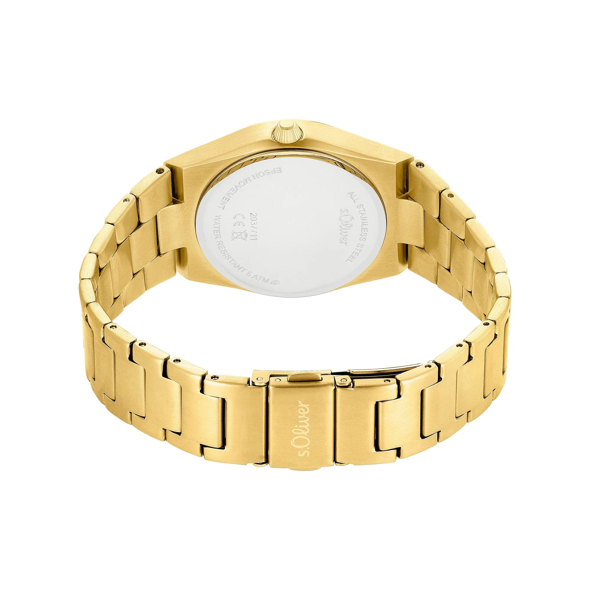 s.Oliver Damen Uhr Armbanduhr Edelstahl IP Gold 2037711 - Image 2