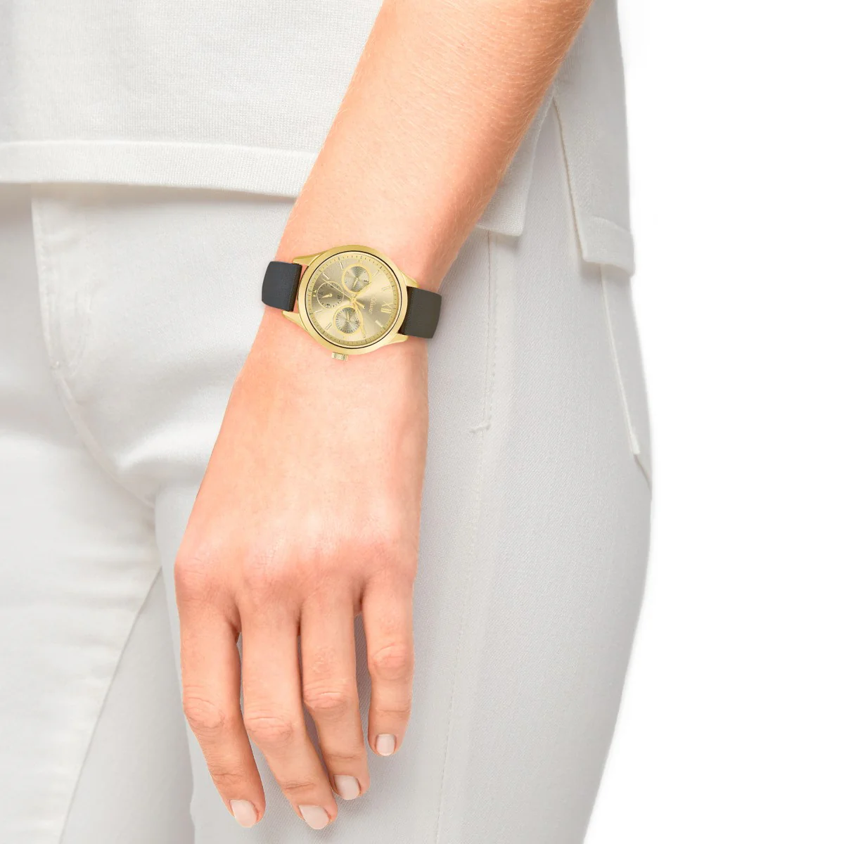 s.Oliver Damen Uhr Armbanduhr Edelstahl IP Gold Leder 2034606 - Image 3