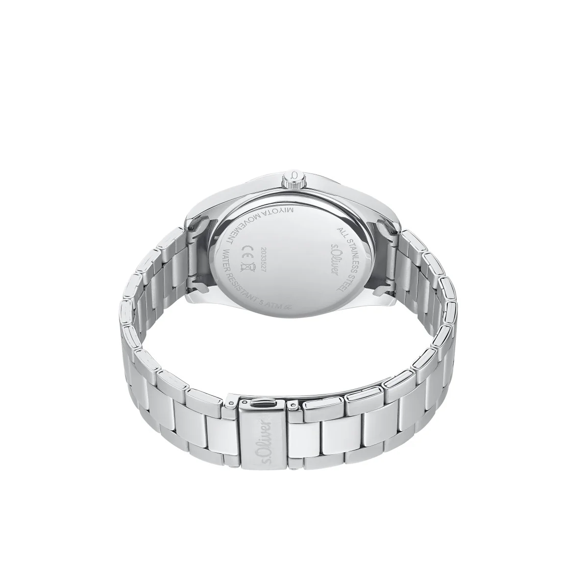s.Oliver Herren Uhr Armbanduhr Edelstahl silber 2033527 - Image 2