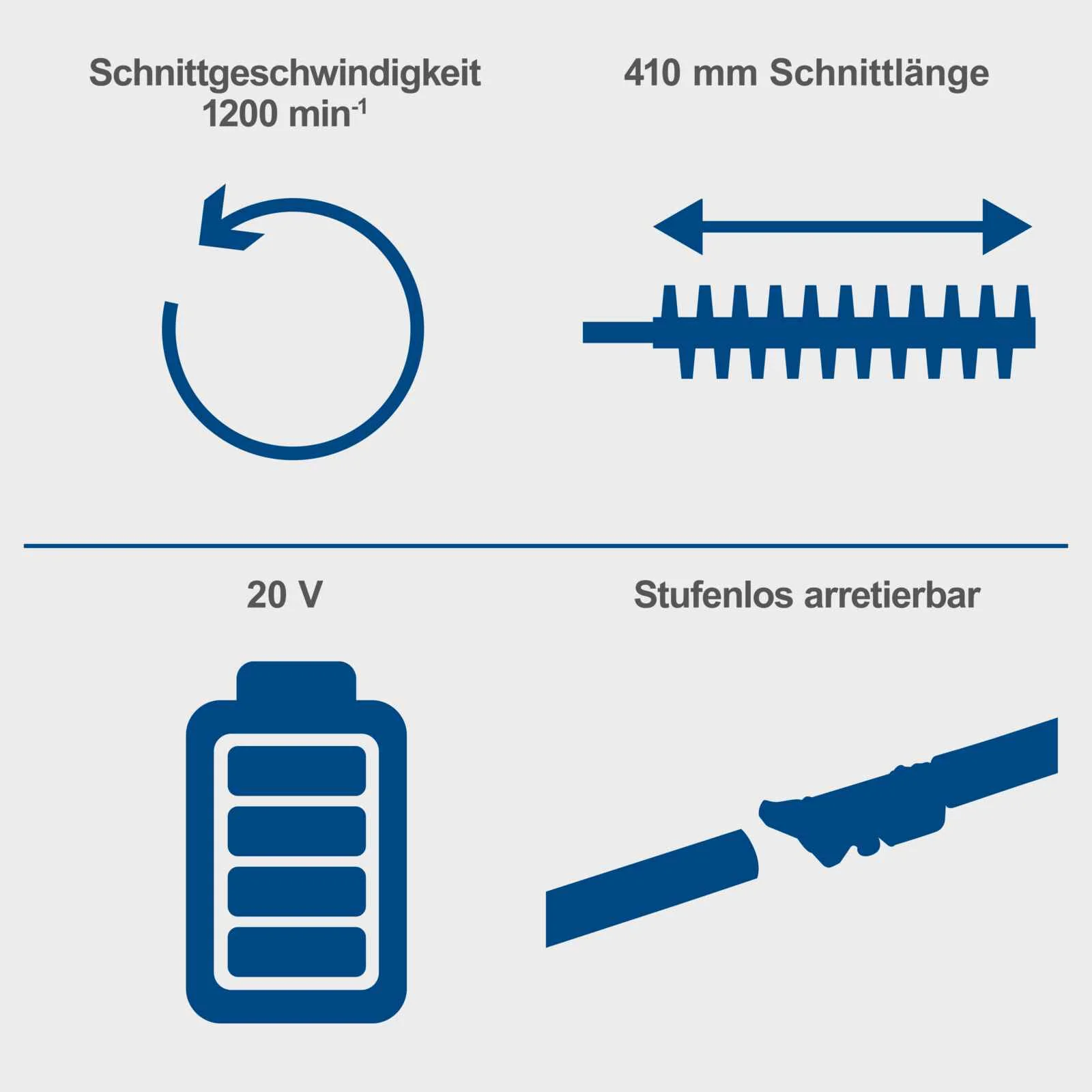 Scheppach Akku-Teleskop-Heckenschere C-PHS410-X | 11 verschiedenen Winkeln (90° – 240°) | 20V IXES - Image 3