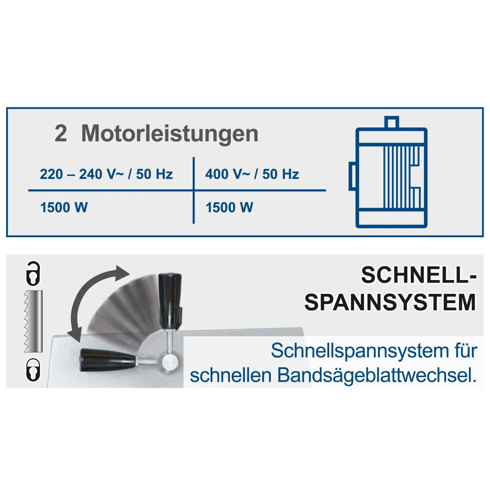 Scheppach Bandsäge BASA 4 - 230-240V 50Hz 1500W | 250mm | inkl. Querschneidlehre - Image 8