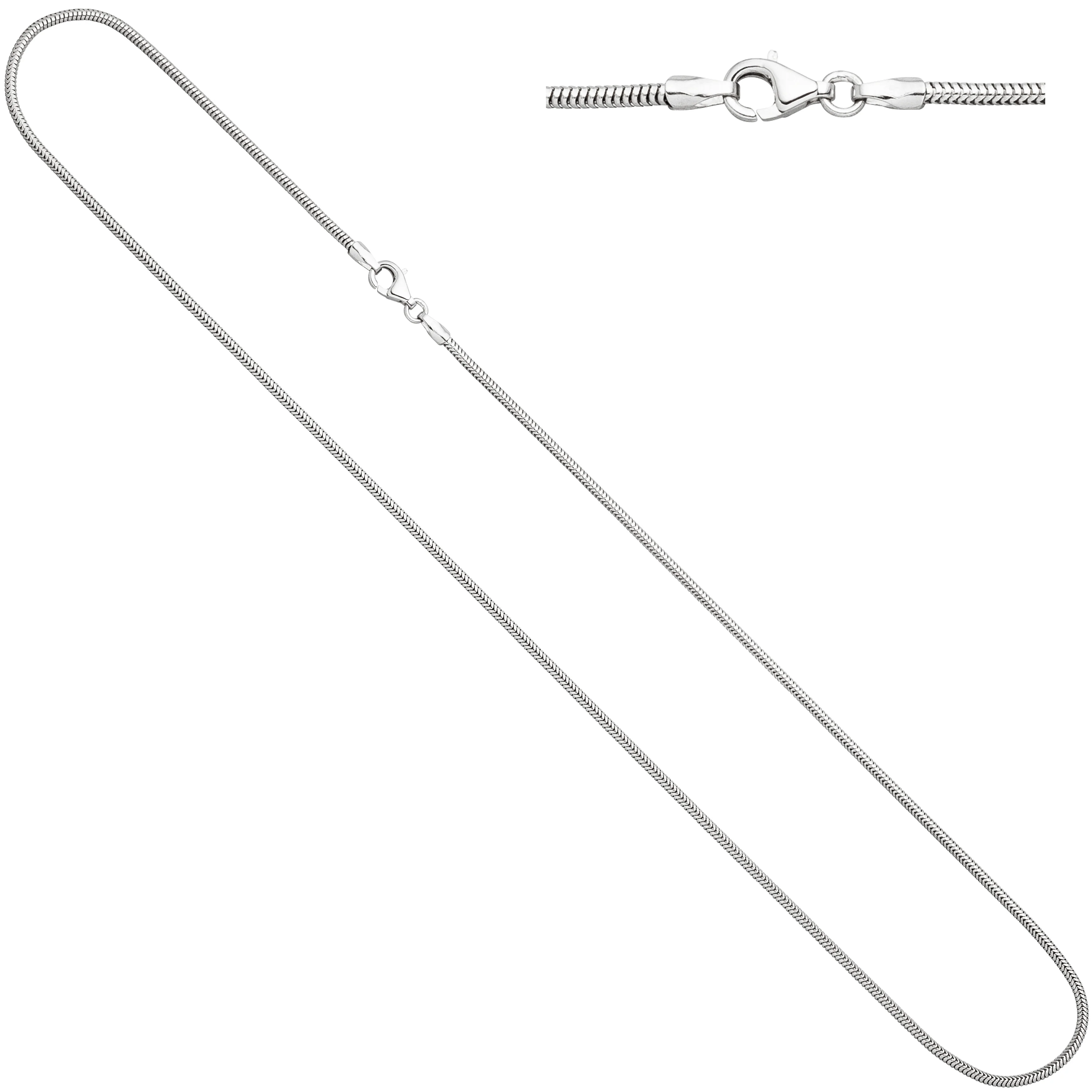 Schlangenkette 333 Weißgold 1,4 mm 50 cm Gold Kette Halskette Weißgoldkette - Image 2