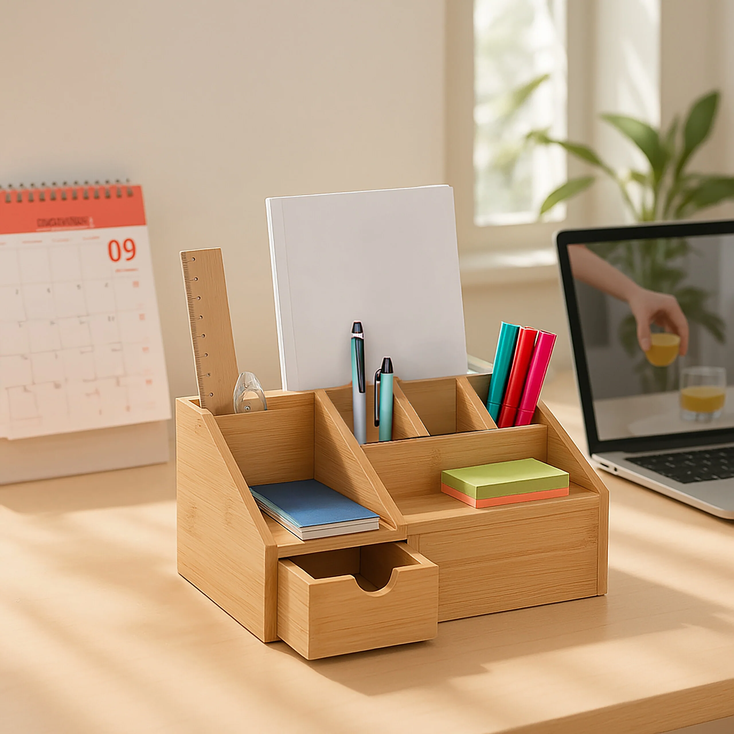 Schreibtisch Organizer mit Schublade - Image 2