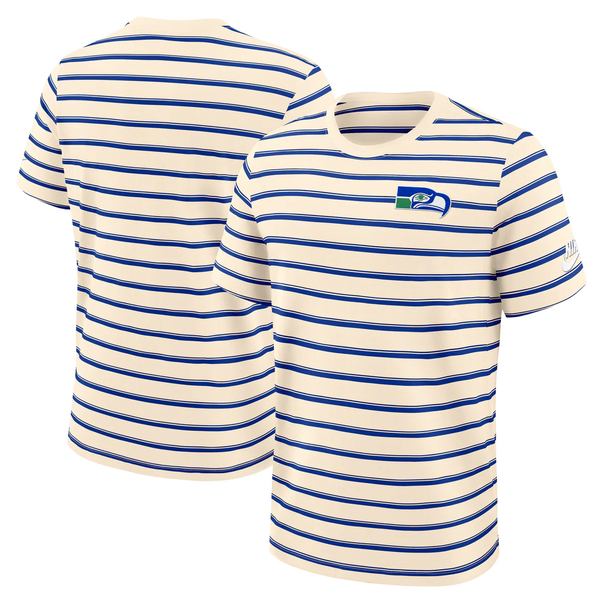 Seattle Seahawks Nike Rewind Club Striped Tee NFL - Image 4