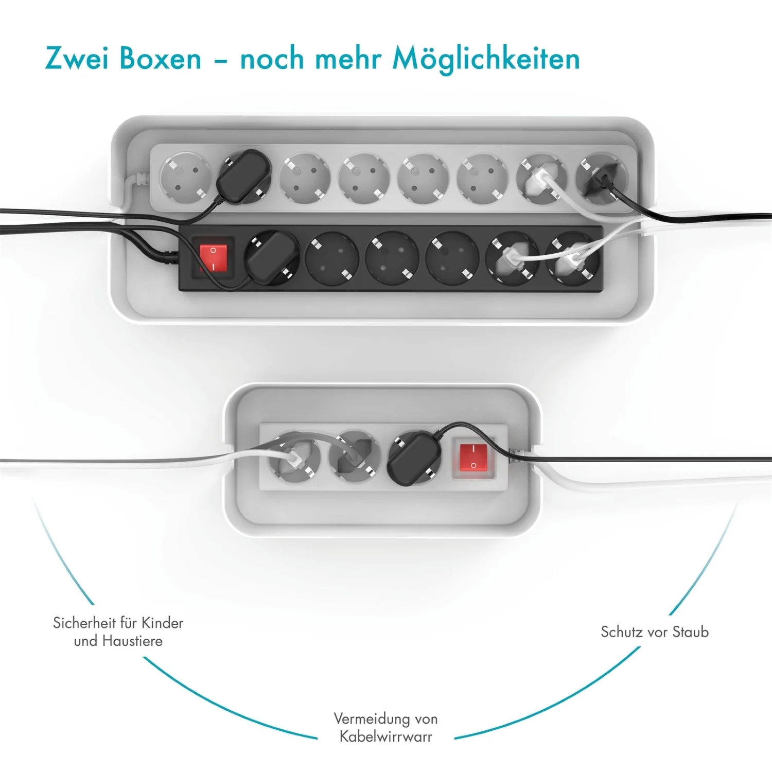 Set Kabelbox Maxi + Mini Weiß - Image 6