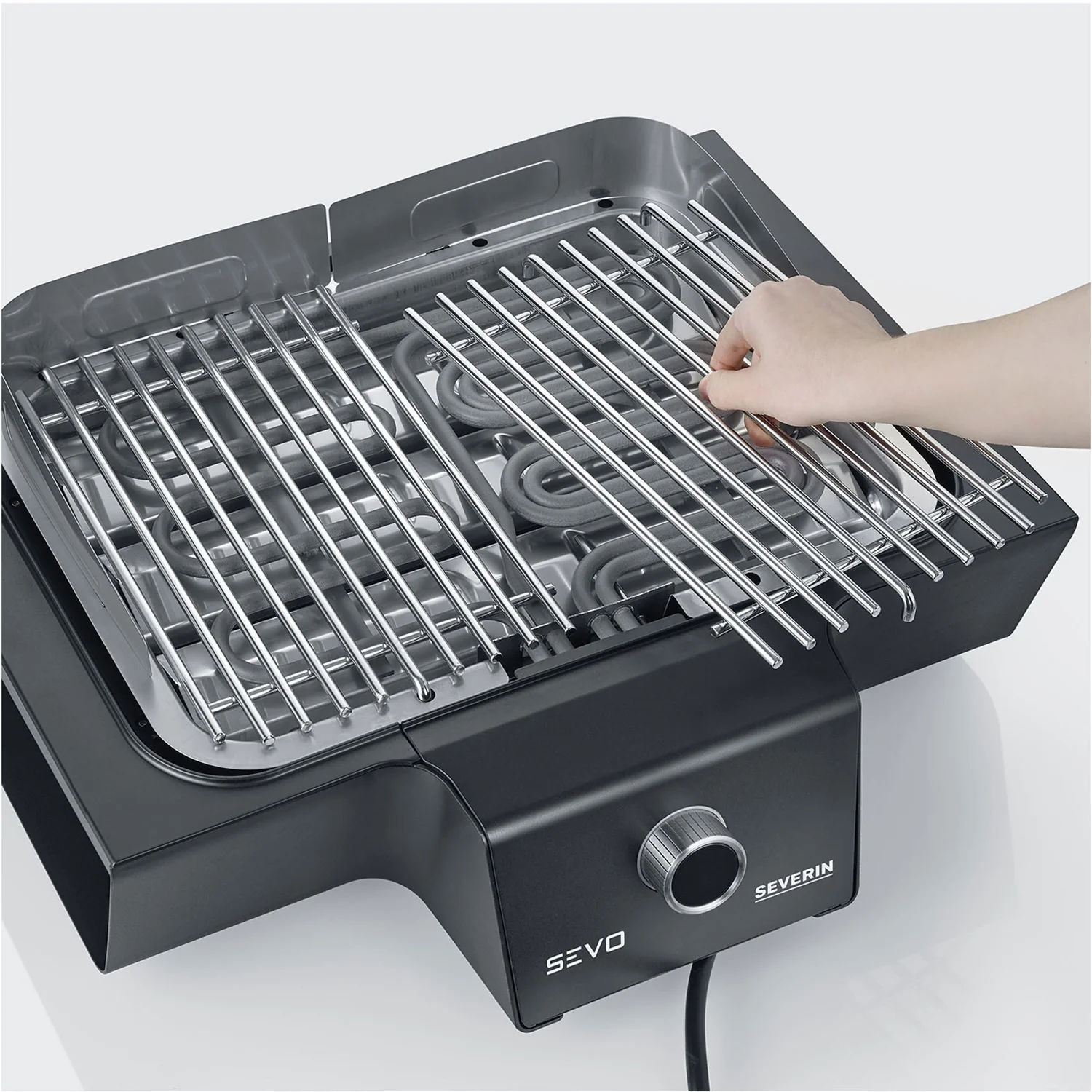 Severin PG 8104 SEVO G, Tischgrill, schwarz Edelstahl, 3000 Watt, Boost-Zone - Image 3