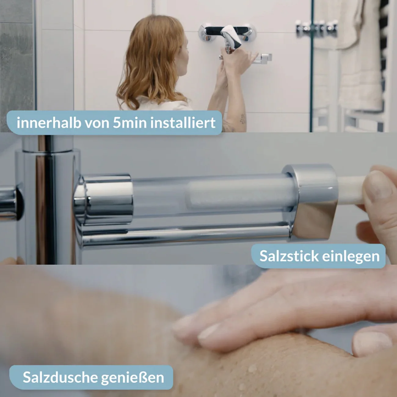 shower+ Starterset Salzdusche inkl. 14 Salzsticks ideal für gereizte Haut - Image 6