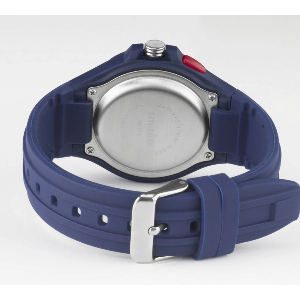 SINAR Jugenduhr Armbanduhr Analog Quarz Jungen Silikonband XB-37-2 blau rot - Image 3