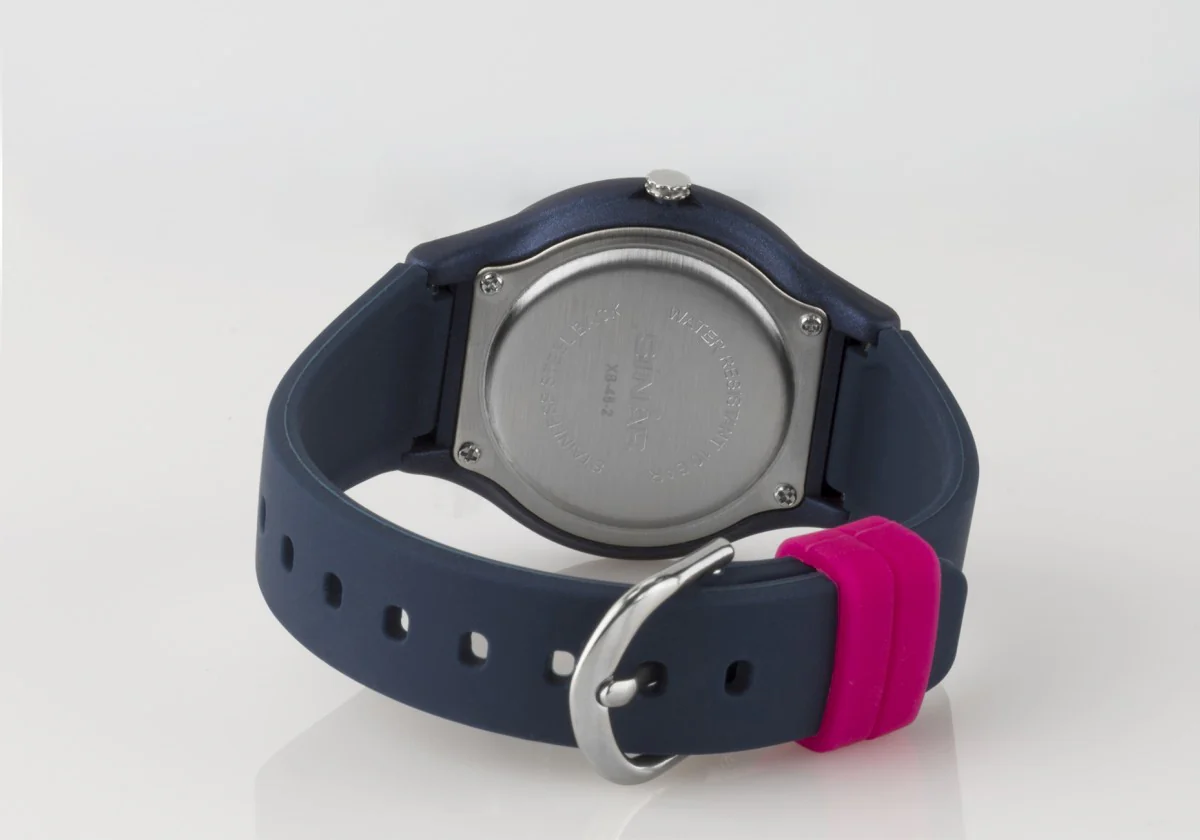 SINAR Jugenduhr Armbanduhr Analog Quarz Mädchen Silikonband XB-48-2 blau pink - Image 3