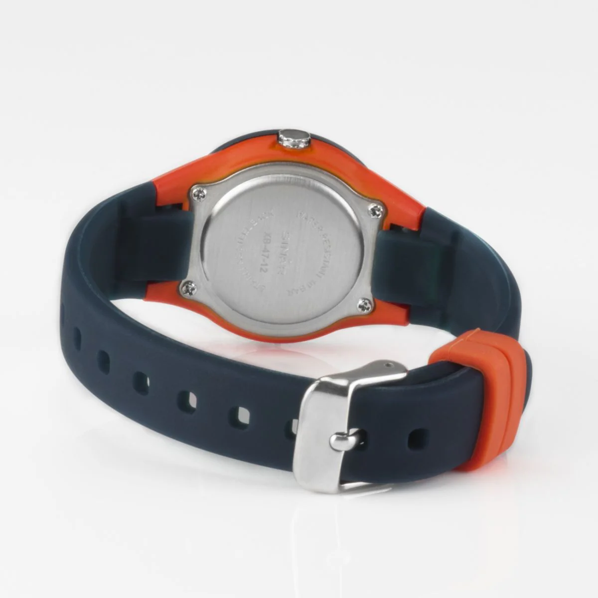 SINAR Jugenduhr Kinder Armbanduhr Analog Quarz Silikonband XB-47-12 blau orange - Image 2