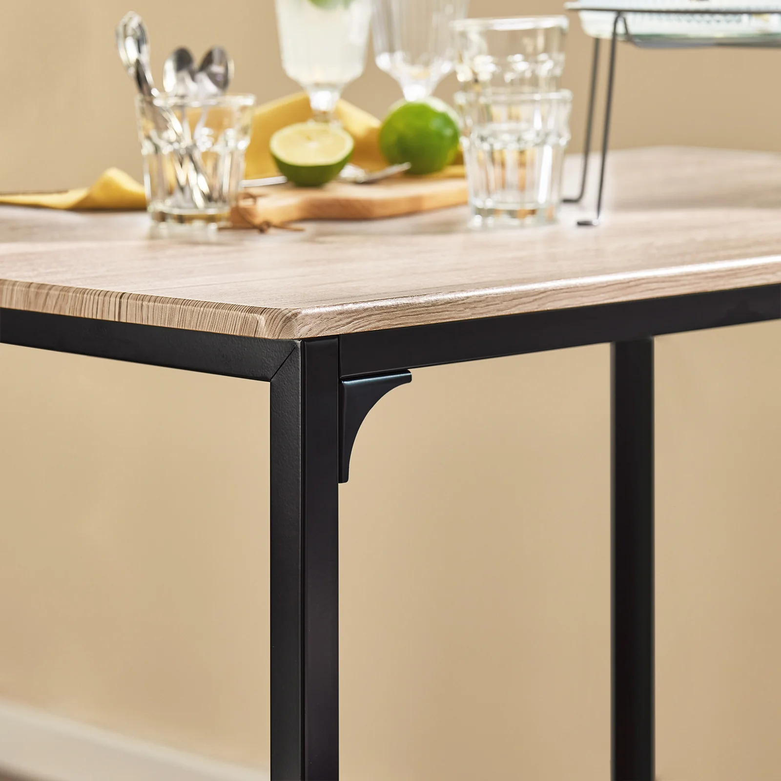 SoBuy Bartisch-Set mit 4 Stühlen, platzsparend für kleine Räume in Weiß - Image 31