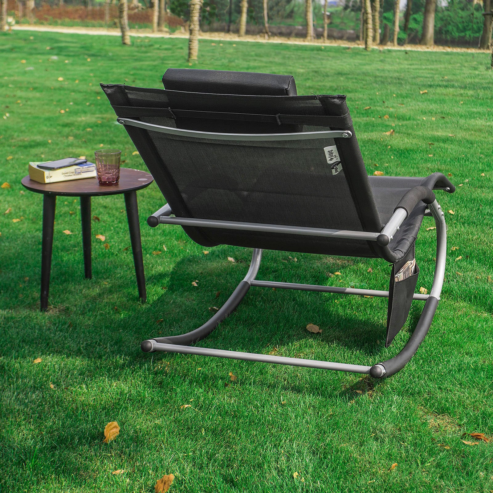 SoBuy Schaukelstuhl-Gartenset für 2 Personen Hellgrün OGS28-GRx2 - Image 179