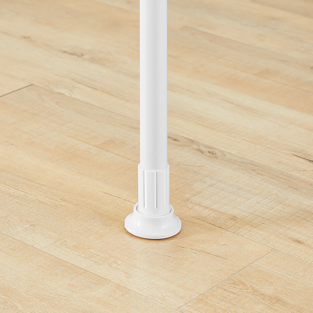 SoBuy Verstellbarer Garderobenständer Aufbewahrung Weiß 124x62x200cm Minimalist KLS03-II-W - Image 11