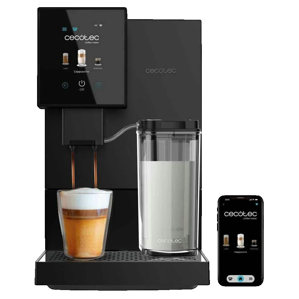 Superautomatische Kaffeemaschine cecotec Cremmaet Compactccino Connected schwarz