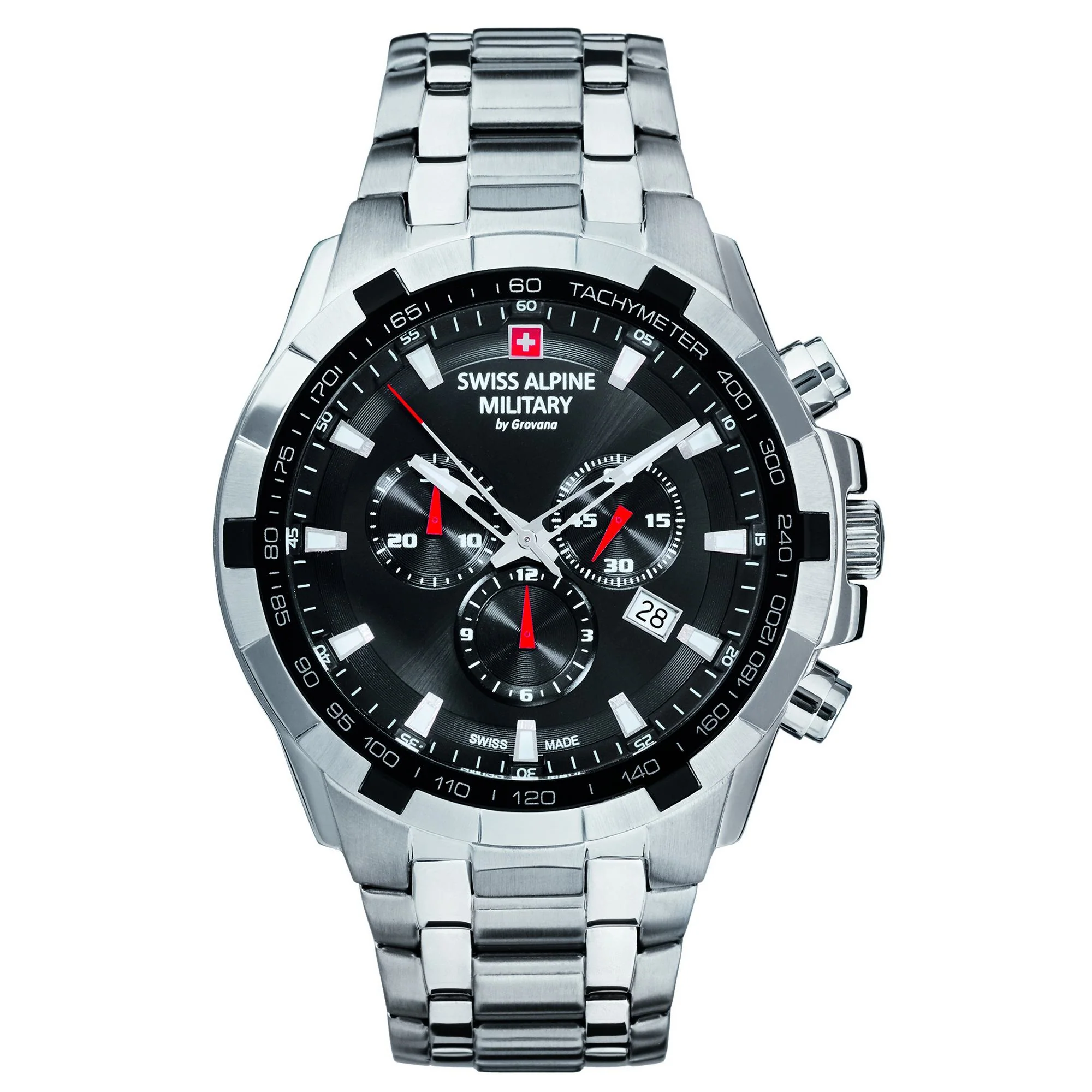 Swiss Alpine Military Herren Uhr Chrono 7043.9237SAM Edelstahl