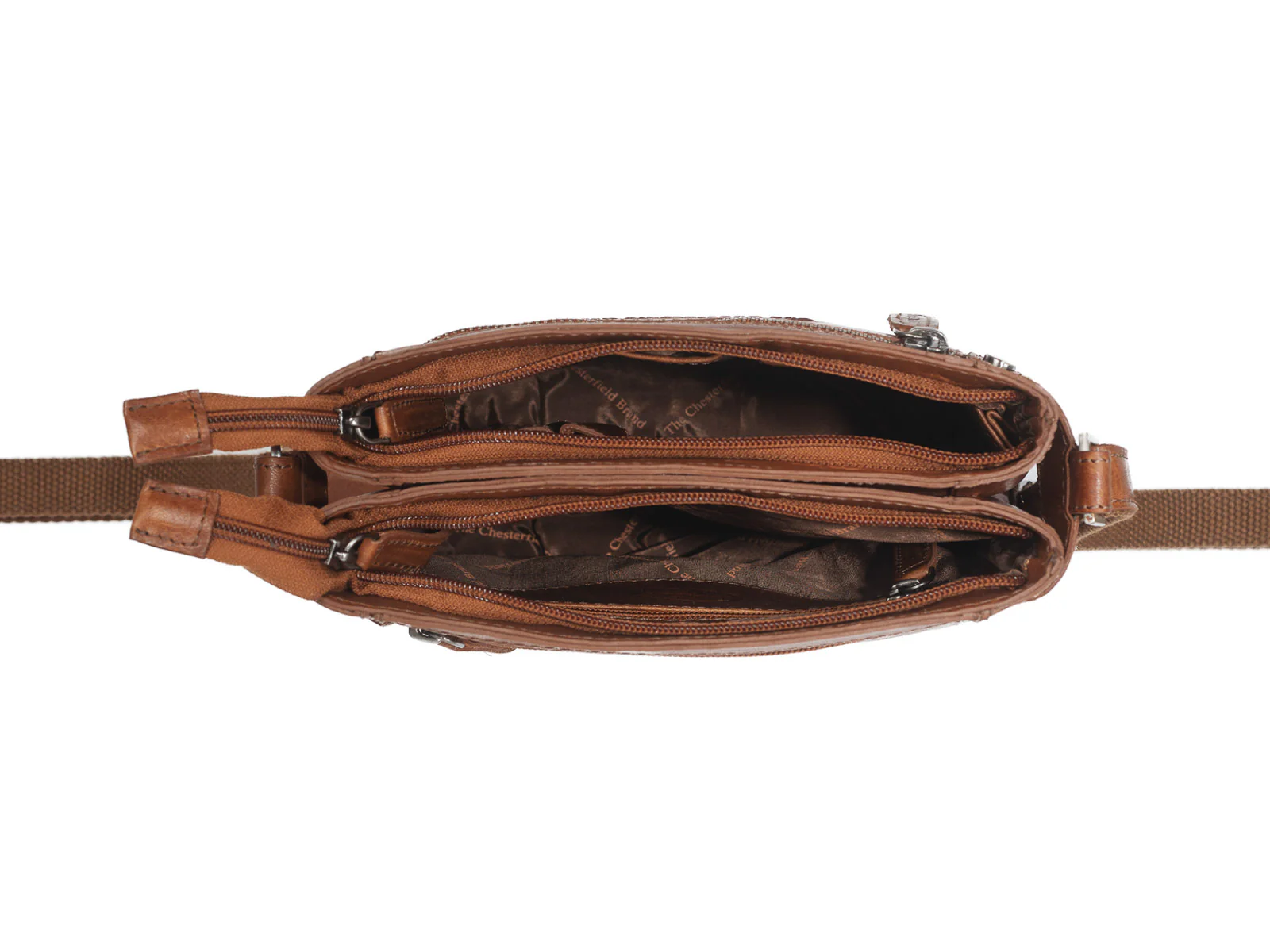 The Chesterfield Brand C48.1165 Laos Schultertasche / Tote Bag Antique Buff Crumbled Leder 31 cognac - Image 3