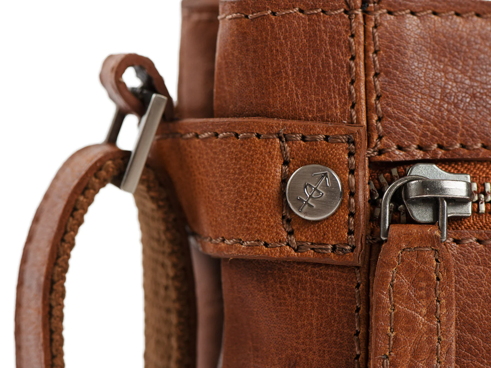 The Chesterfield Brand C48.1165 Laos Schultertasche / Tote Bag Antique Buff Crumbled Leder 31 cognac - Image 5