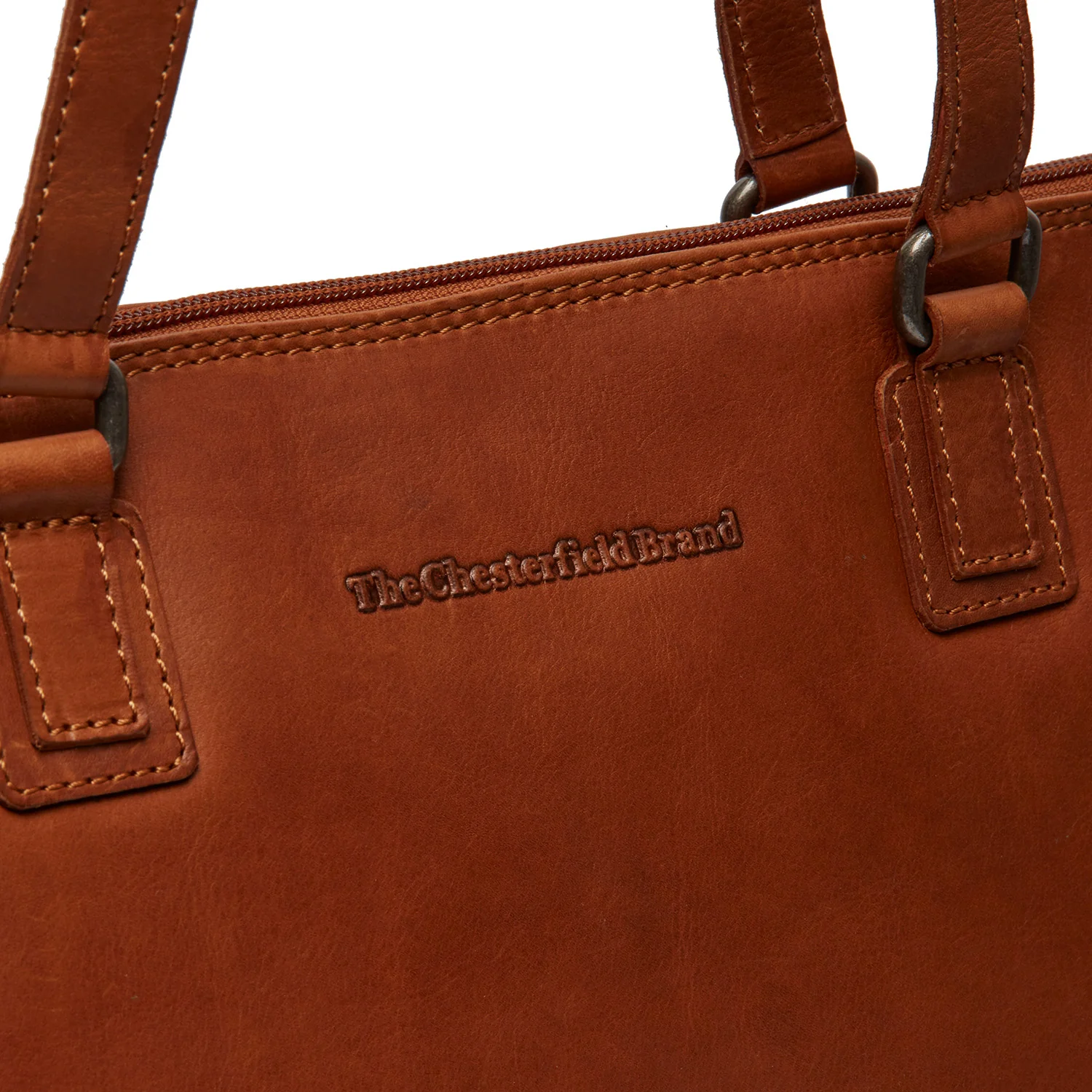 The Chesterfield Brand C48.1221 Santorini Schultertasche Wax Pull Up Leder 31 cognac - Image 4