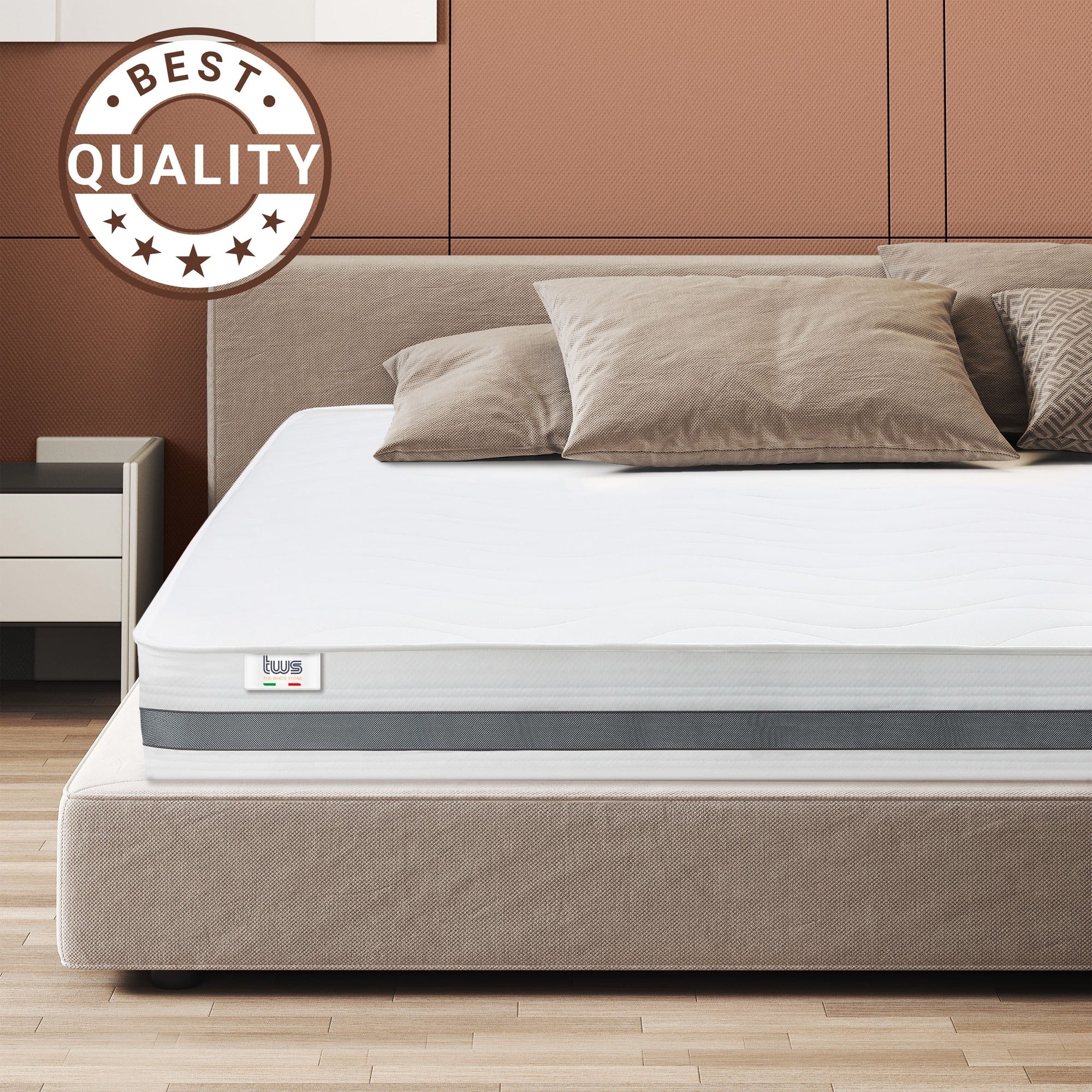 The White Stone Matratze 200x210 cm mit Antibakterieller Schaum | Höhe 25 cm - Image 6