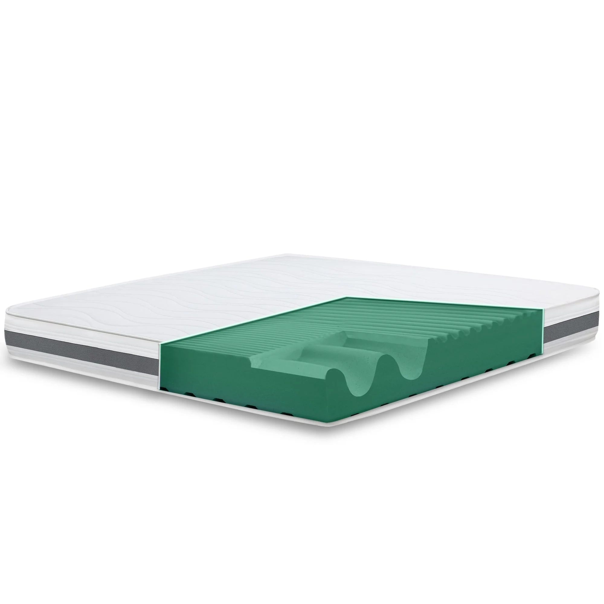 The White Stone Matratze 95x210 cm mit Antibakterieller Schaum | Höhe 16 cm - Image 9
