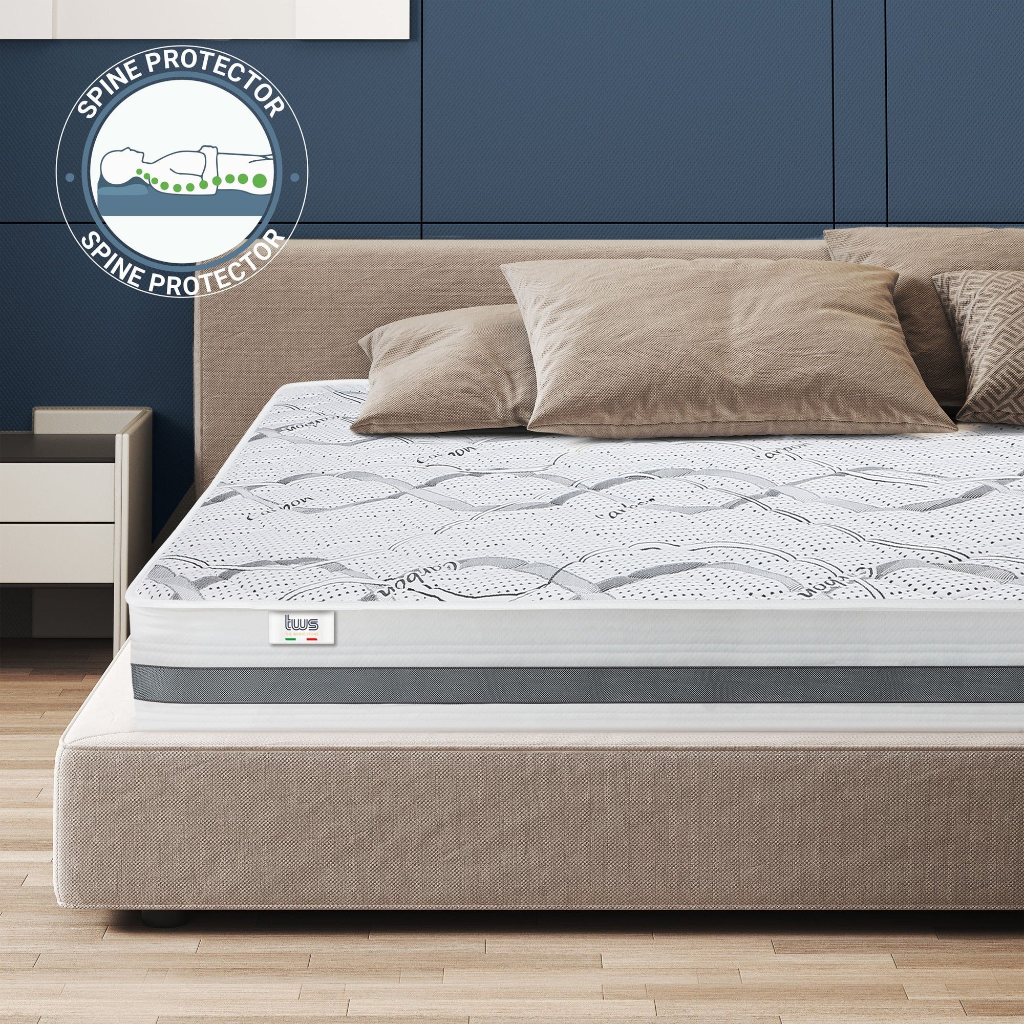 The White Stone Memory Foam Matratze 200x210 cm Höhe 22 cm - Image 142