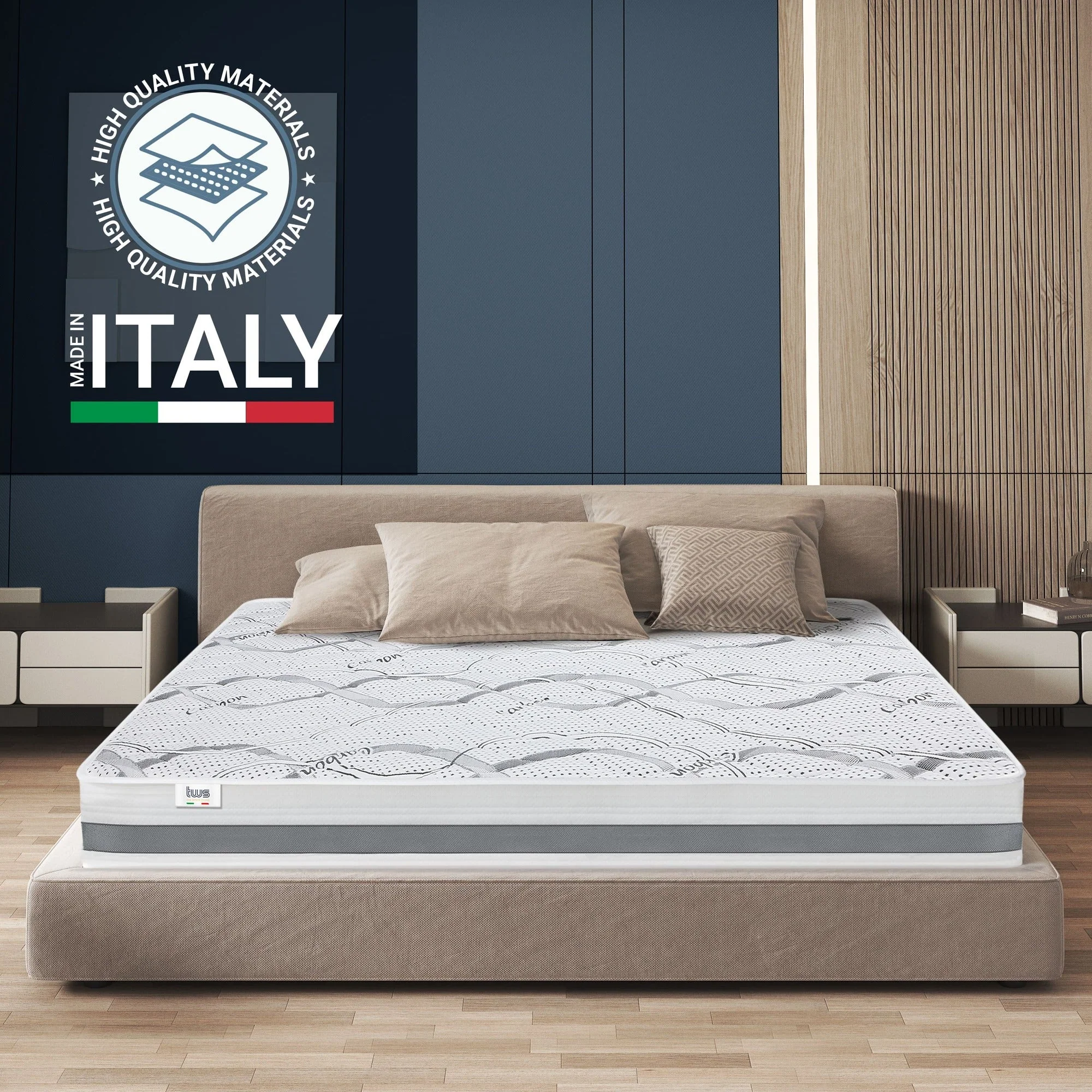 The White Stone Memory Foam Matratze 200x210 cm Höhe 22 cm - Image 43