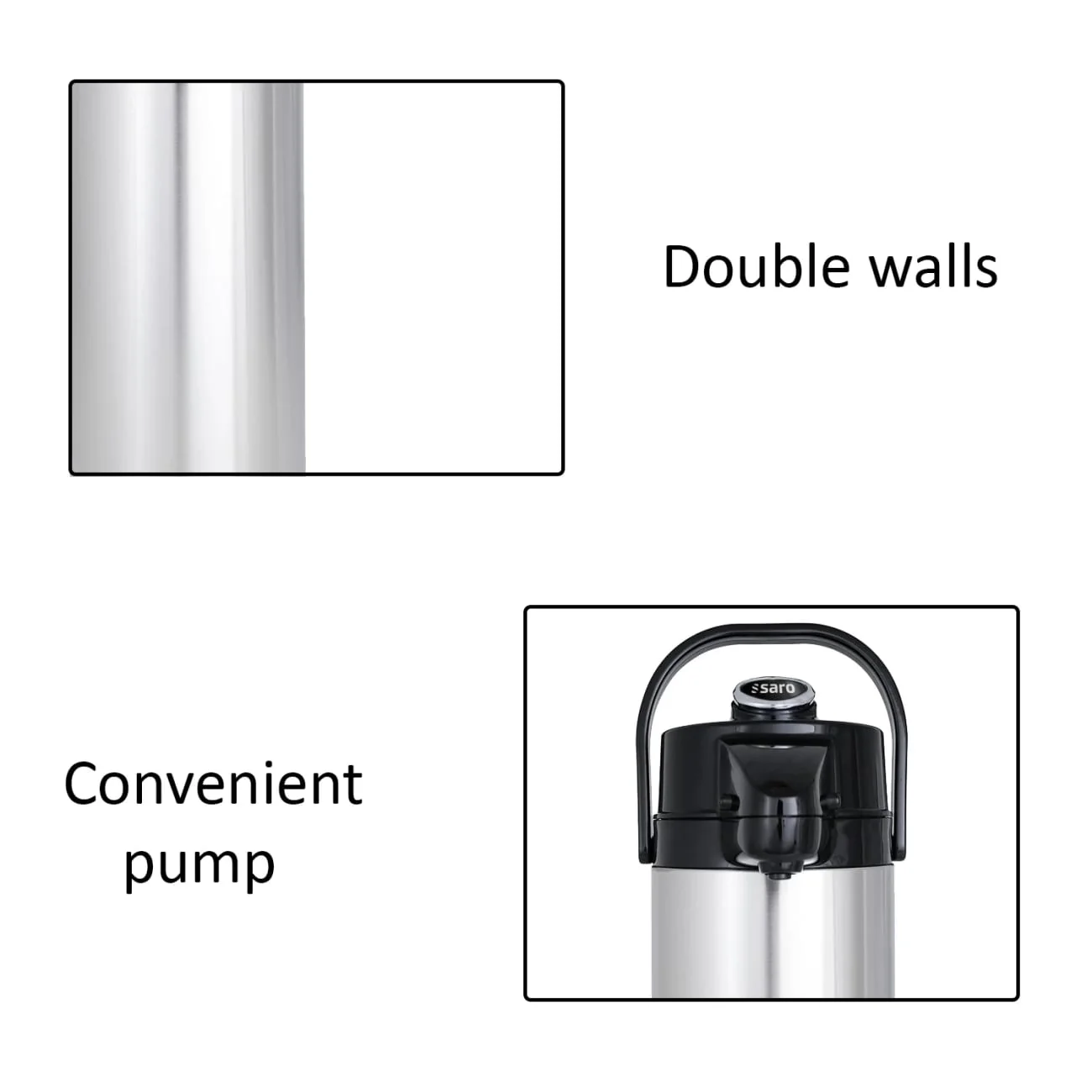 Thermoskanne Pumpkanne 2,2L – Isolierkanne für heiße & kalte Getränke - Image 3