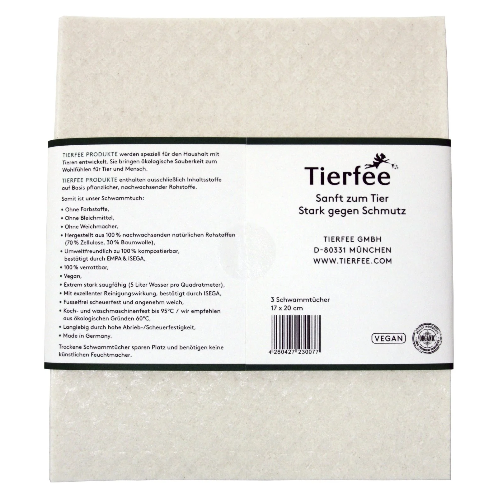 Tierfee Ökologischer Glasreiniger + Öko-Schwammtücher - Image 3