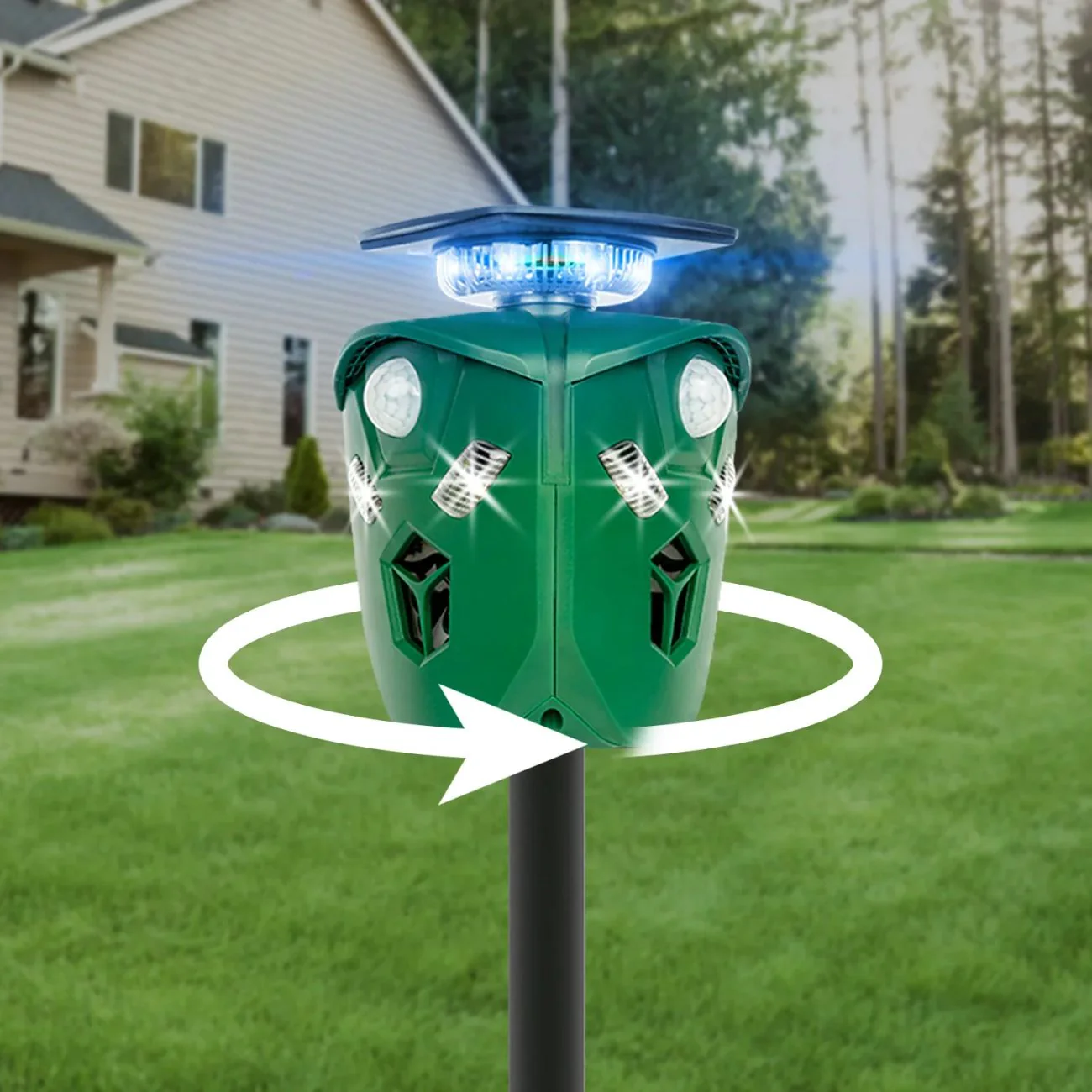 Tierschreck mit Ultraschall und Blitzlicht 360° solarbetrieben - Image 4