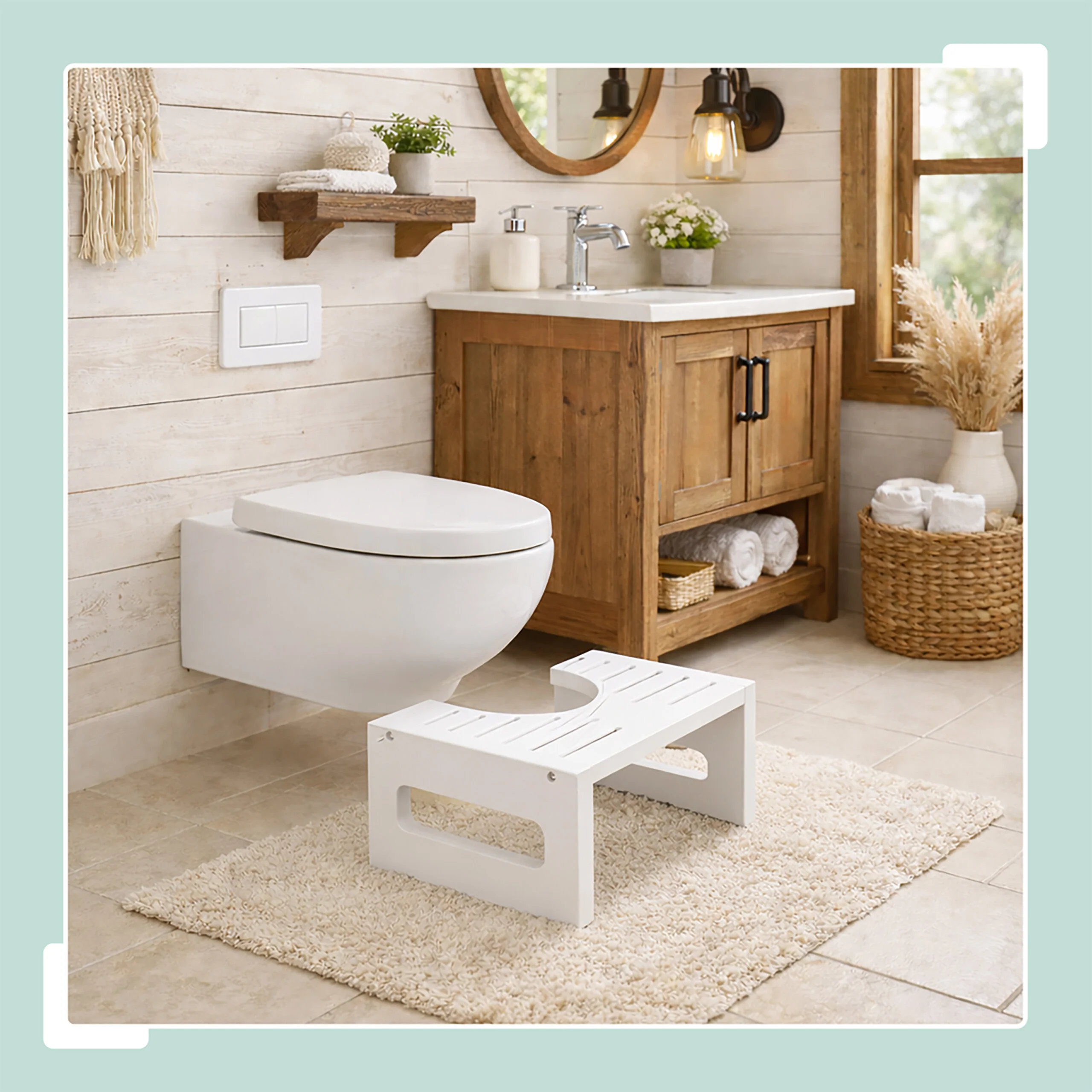 Toilettenhocker aus Bambus - Image 12