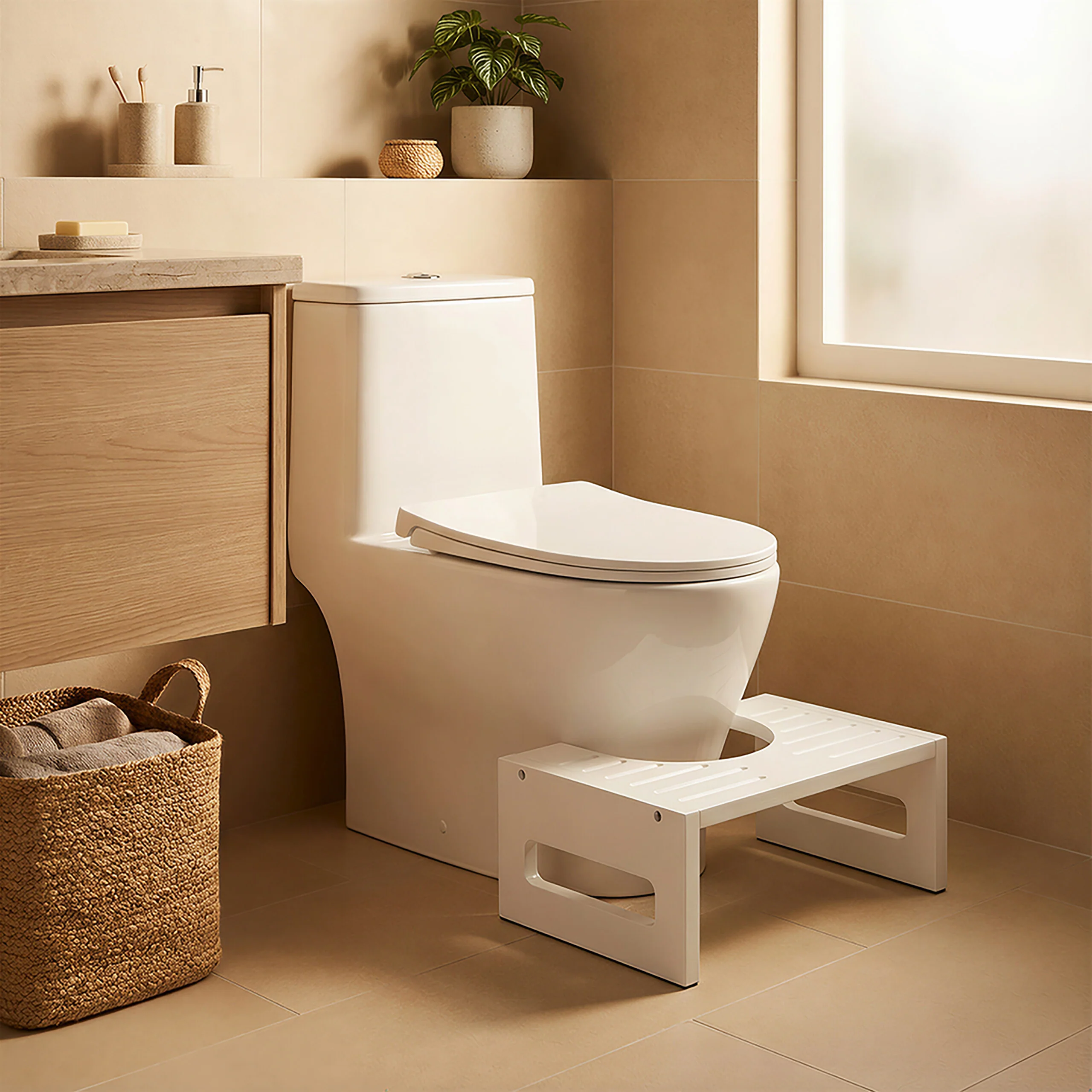Toilettenhocker aus Bambus - Image 8