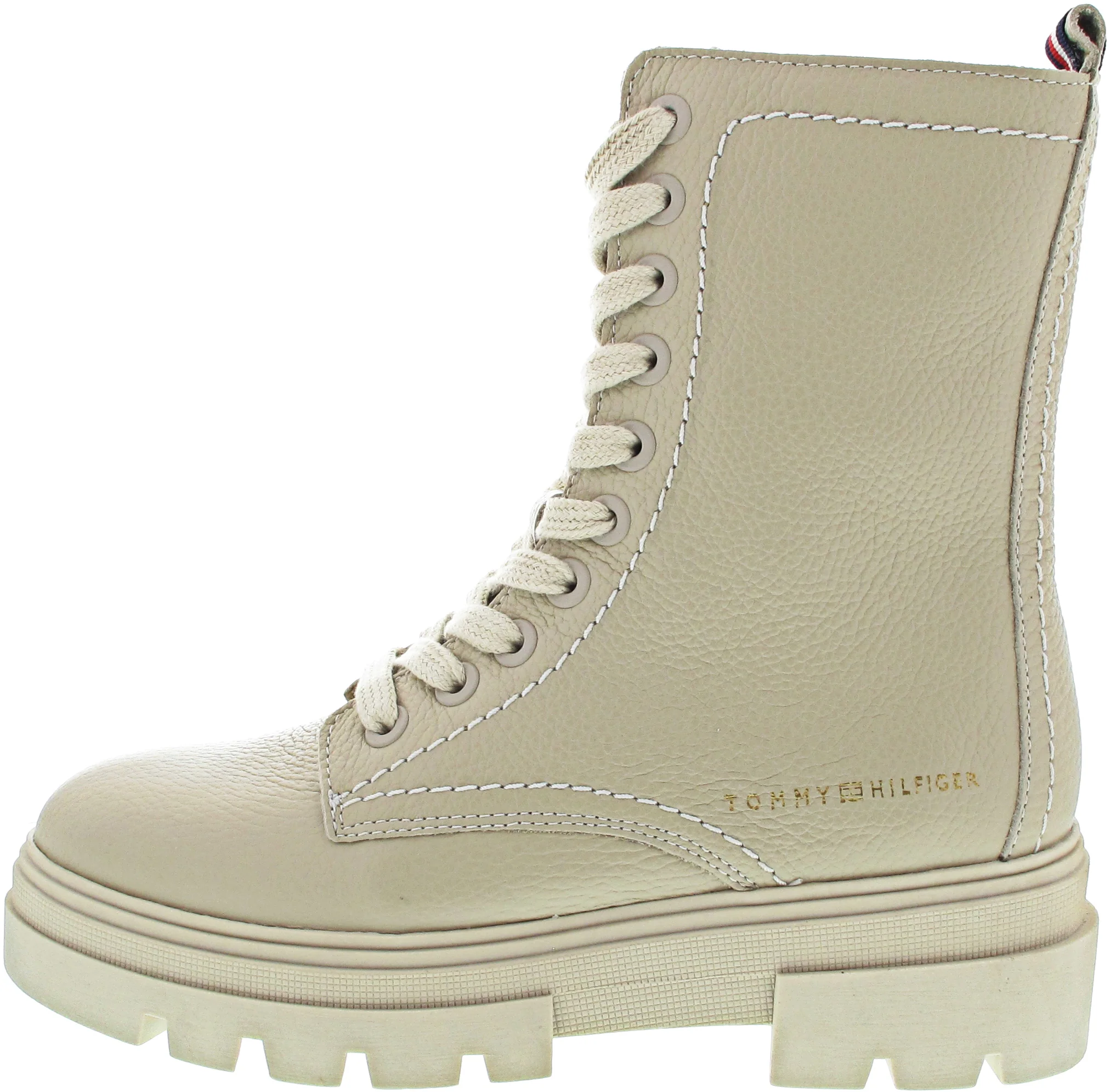 Tommy Hilfiger Monochromatic Lace Up Boo Schnürstiefel Beige