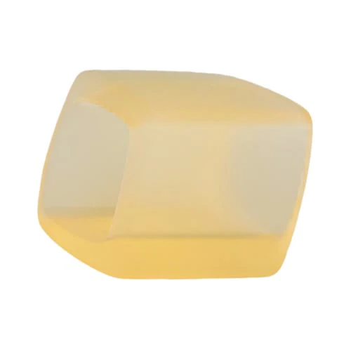Tuchring 45x36x18mm Sechseck zartgelb-transparent matt Kunststoff
