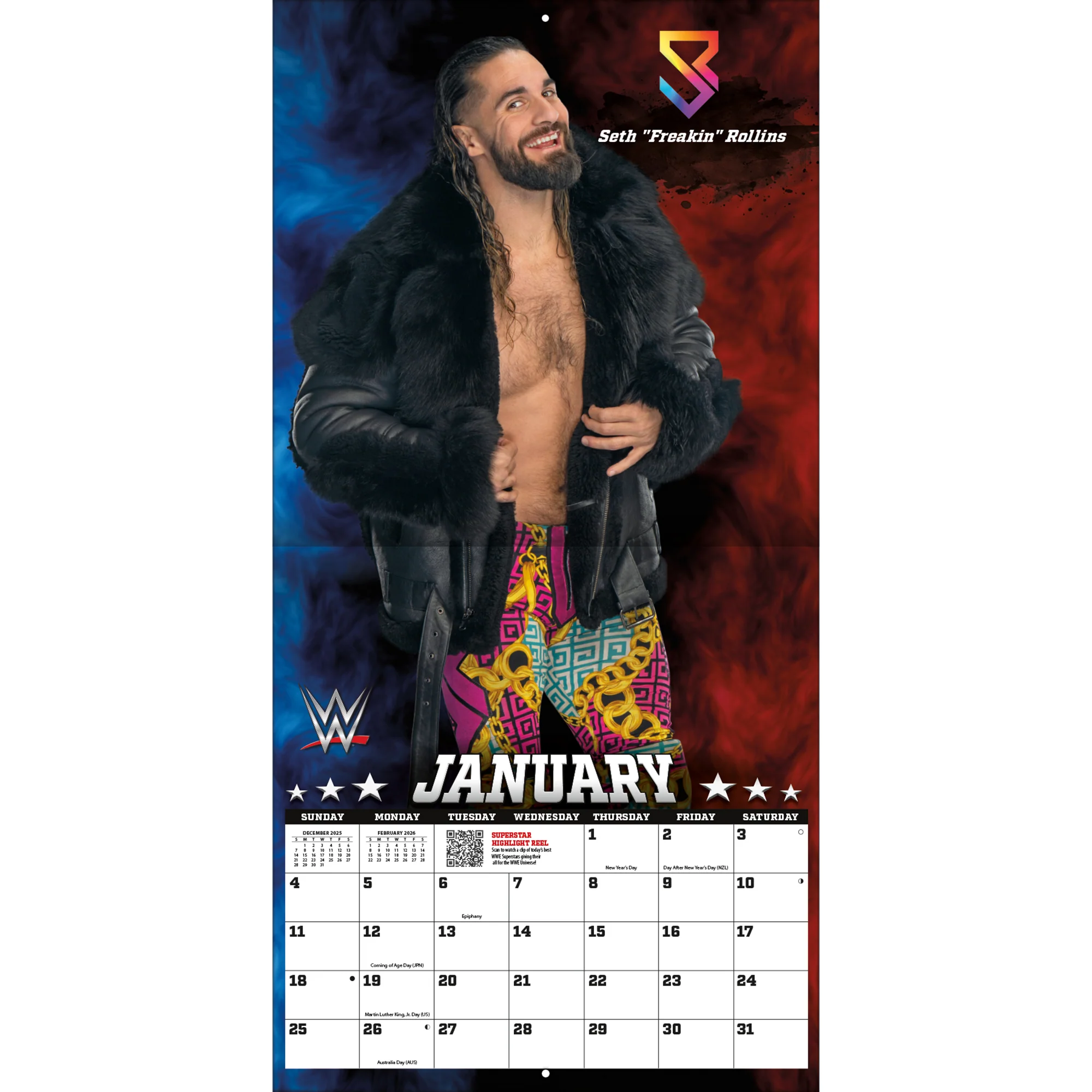 Turner WWE Superstars WWE 30,5 x 30,5 cm Wandkalender 2026 - - - - Image 3