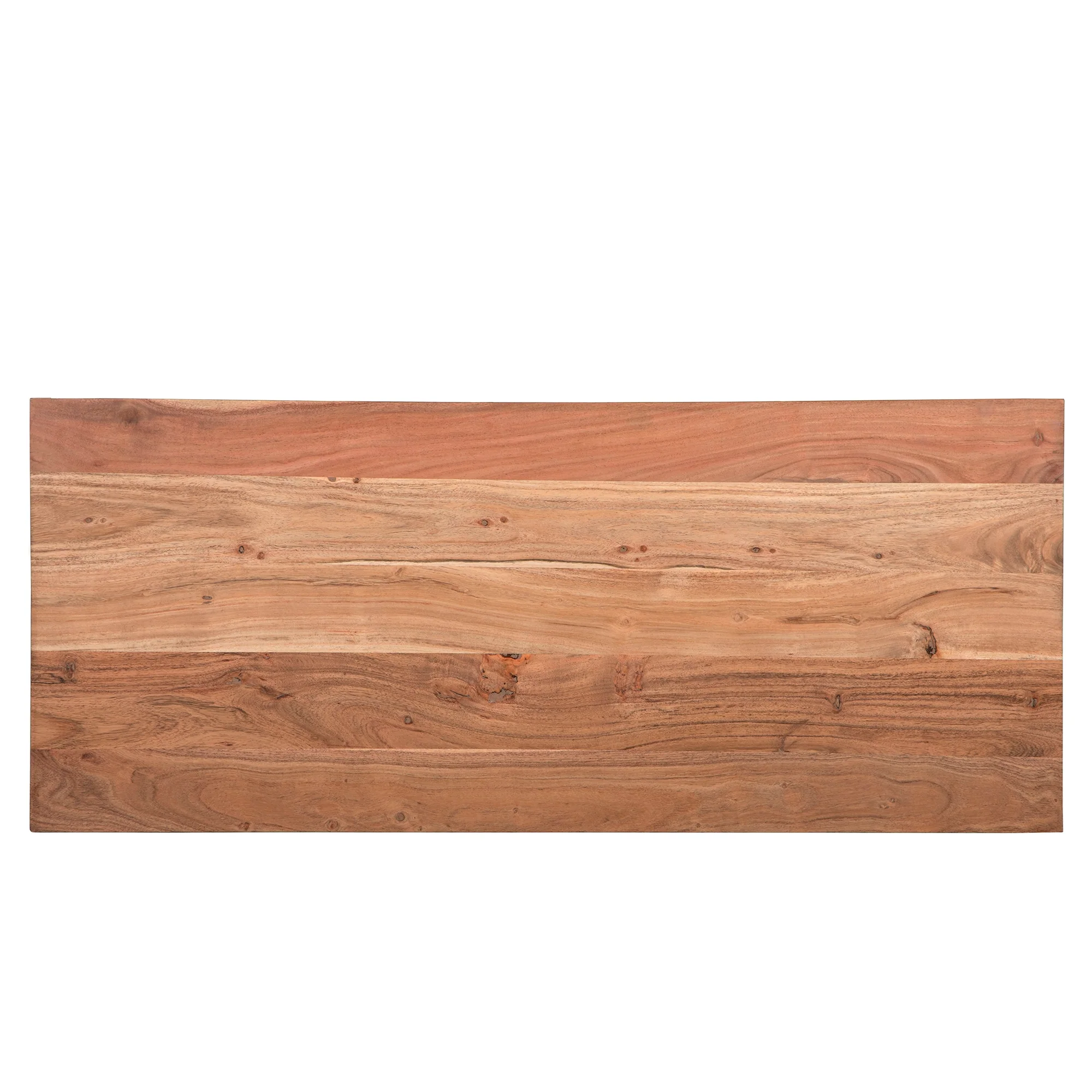 TV Lowboard mit zwei Schubladen 100x50x40 cm aus Akazien mit Metallbeine - Image 2