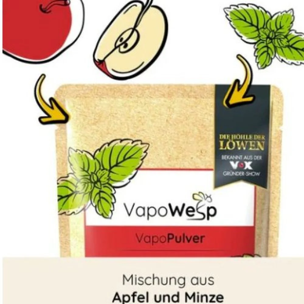 VapoPulver Apple & Mint 100g - Image 2
