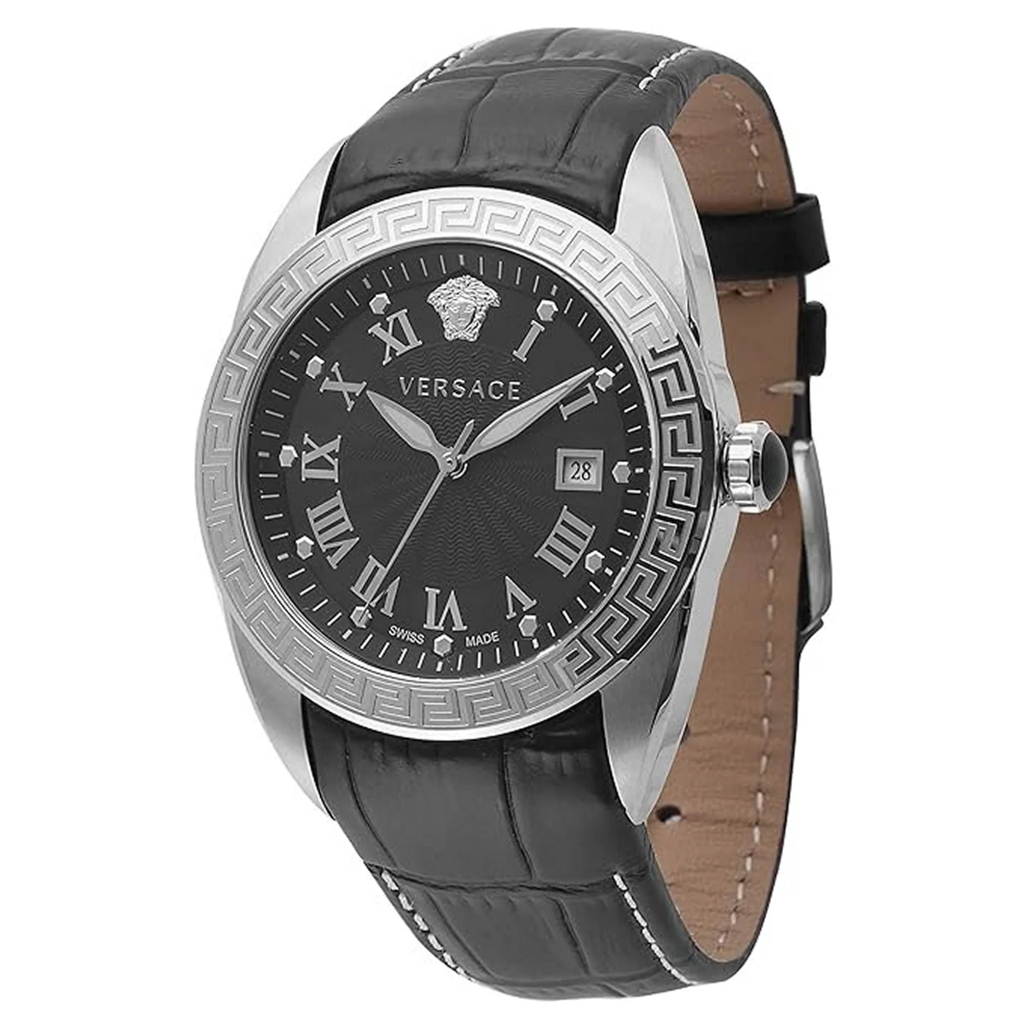 Versace Herren Uhr Armbanduhr Edelstahl V-Sport VFE110015 Leder