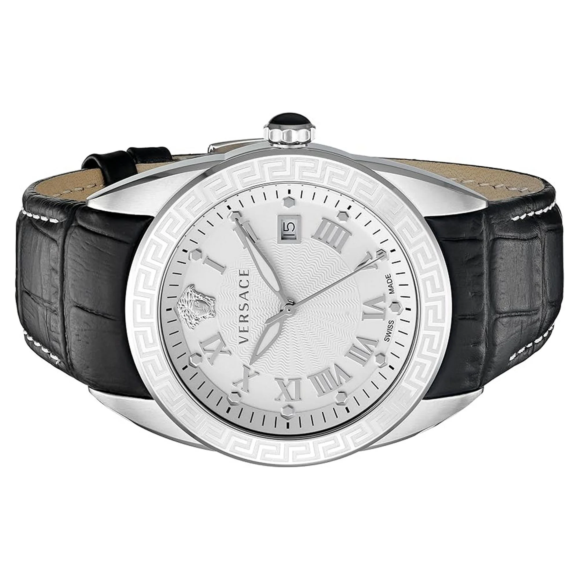 Versace Herren Uhr Armbanduhr Edelstahl V-Sport VFE110015 Leder - Image 4