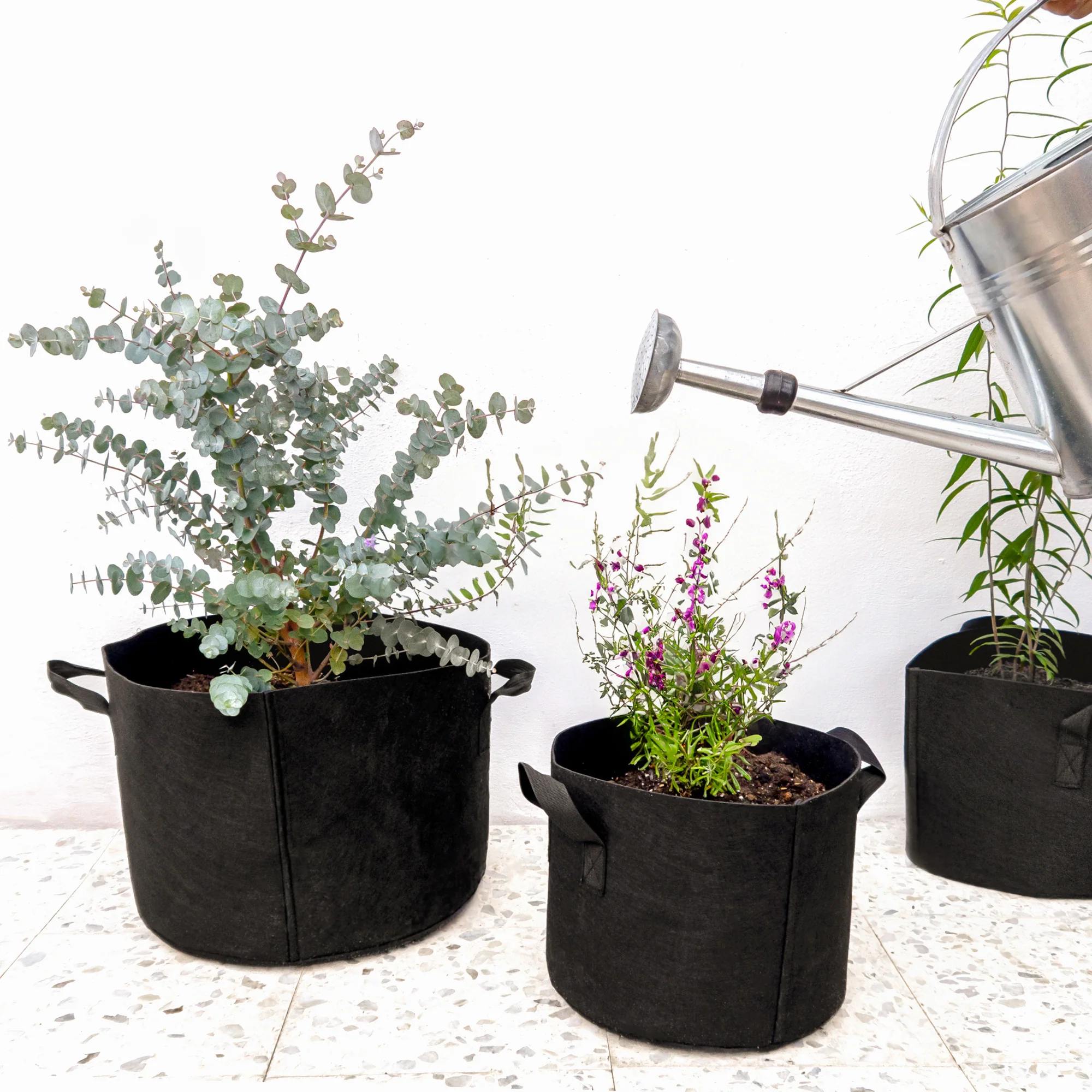 Vlies Pflanzsack Pflanzen Übertopf Blumentopf aus Vliesstoff mit Tragegriffen - Image 12