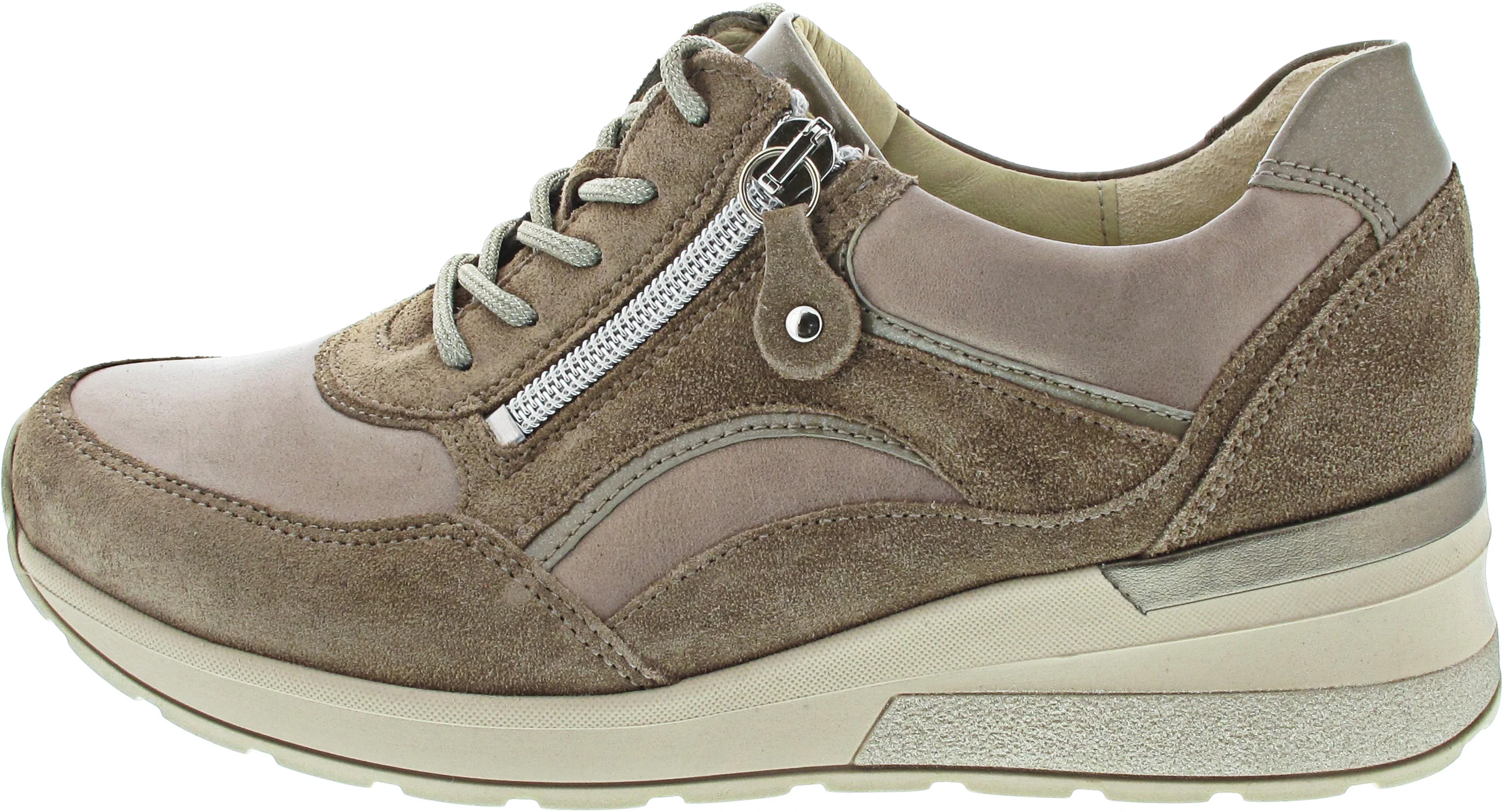 Waldläufer H-Clara sportlicher Schnürer Beige - Image 2