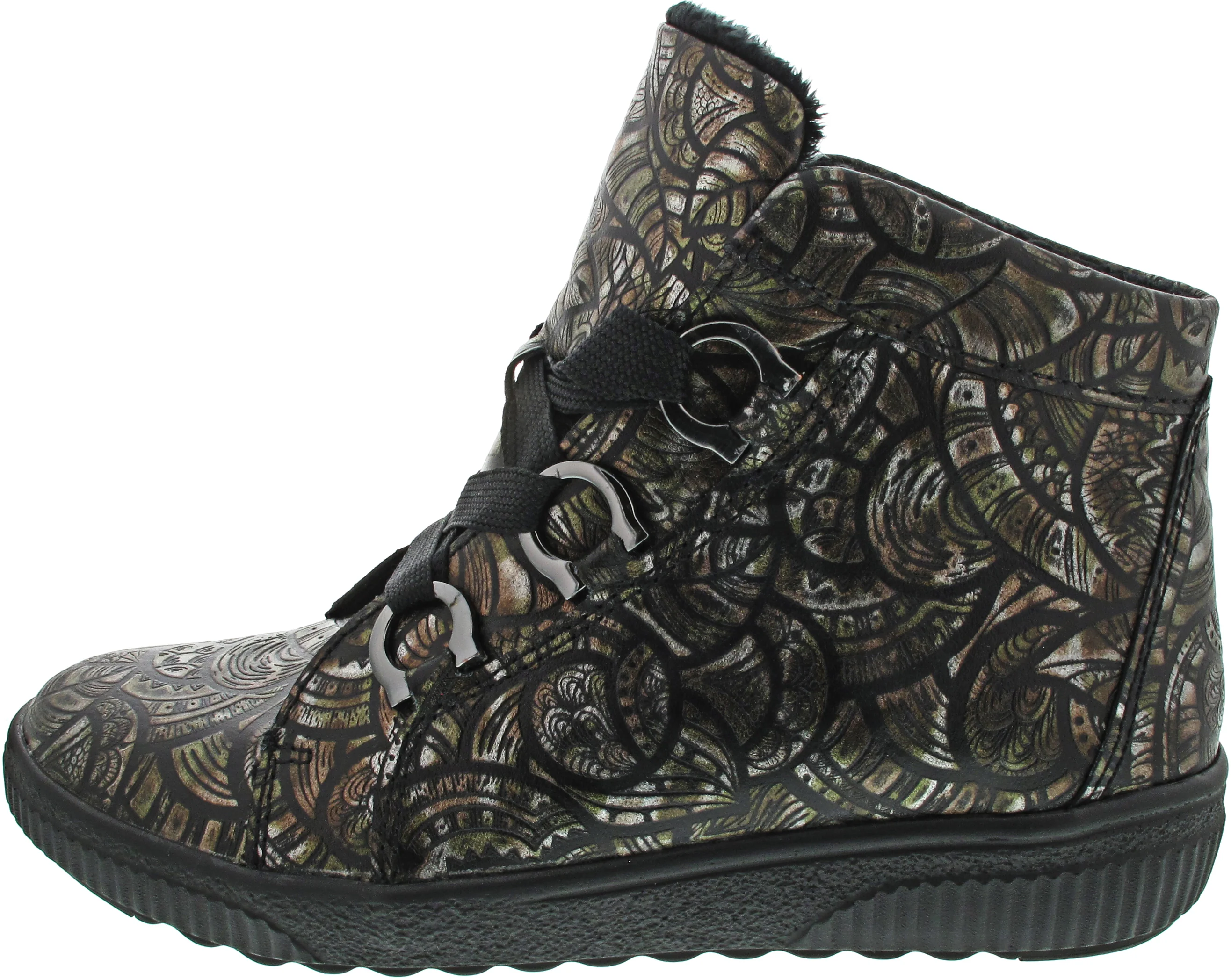 Waldläufer H-Steffi Schnürstiefel Schwarz