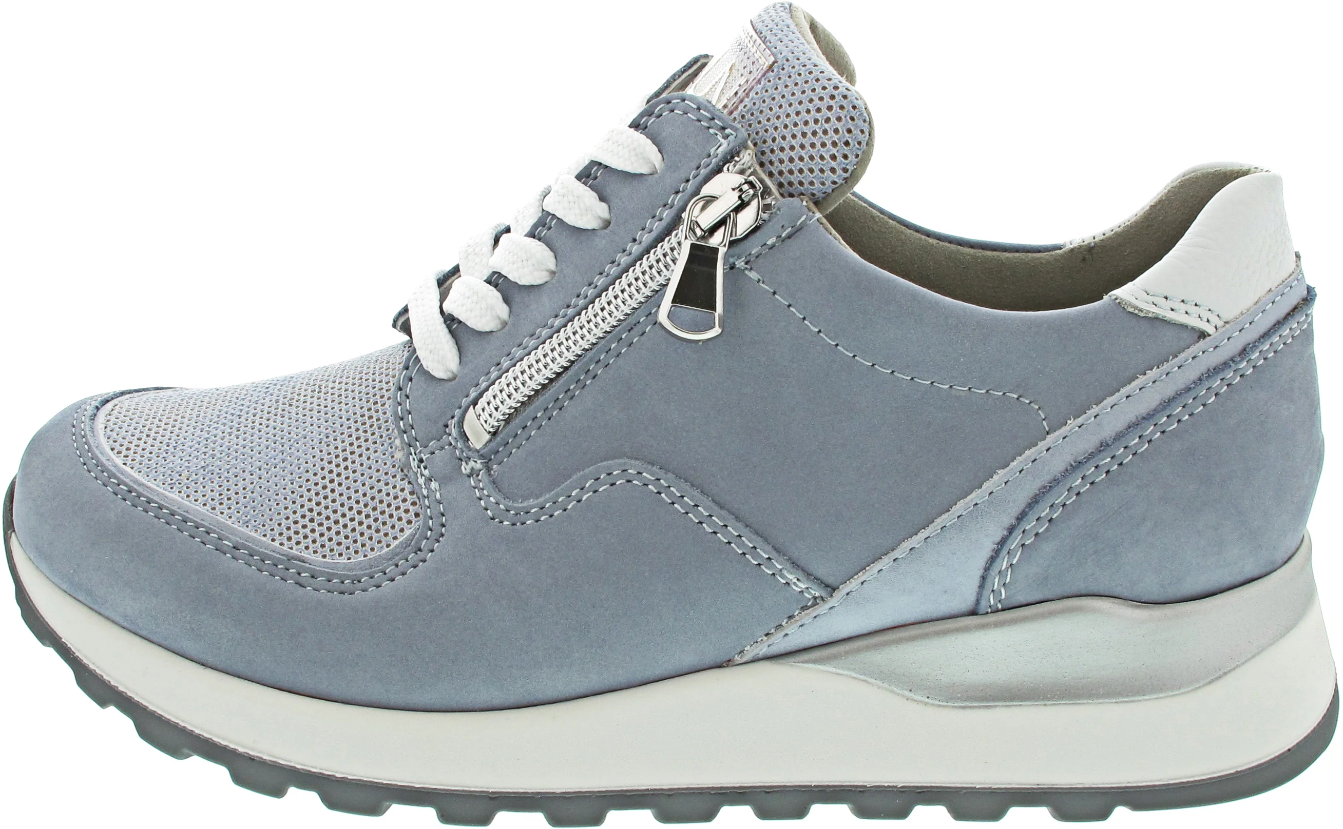 Waldläufer Hiroko sportlicher Schnürer Blau
