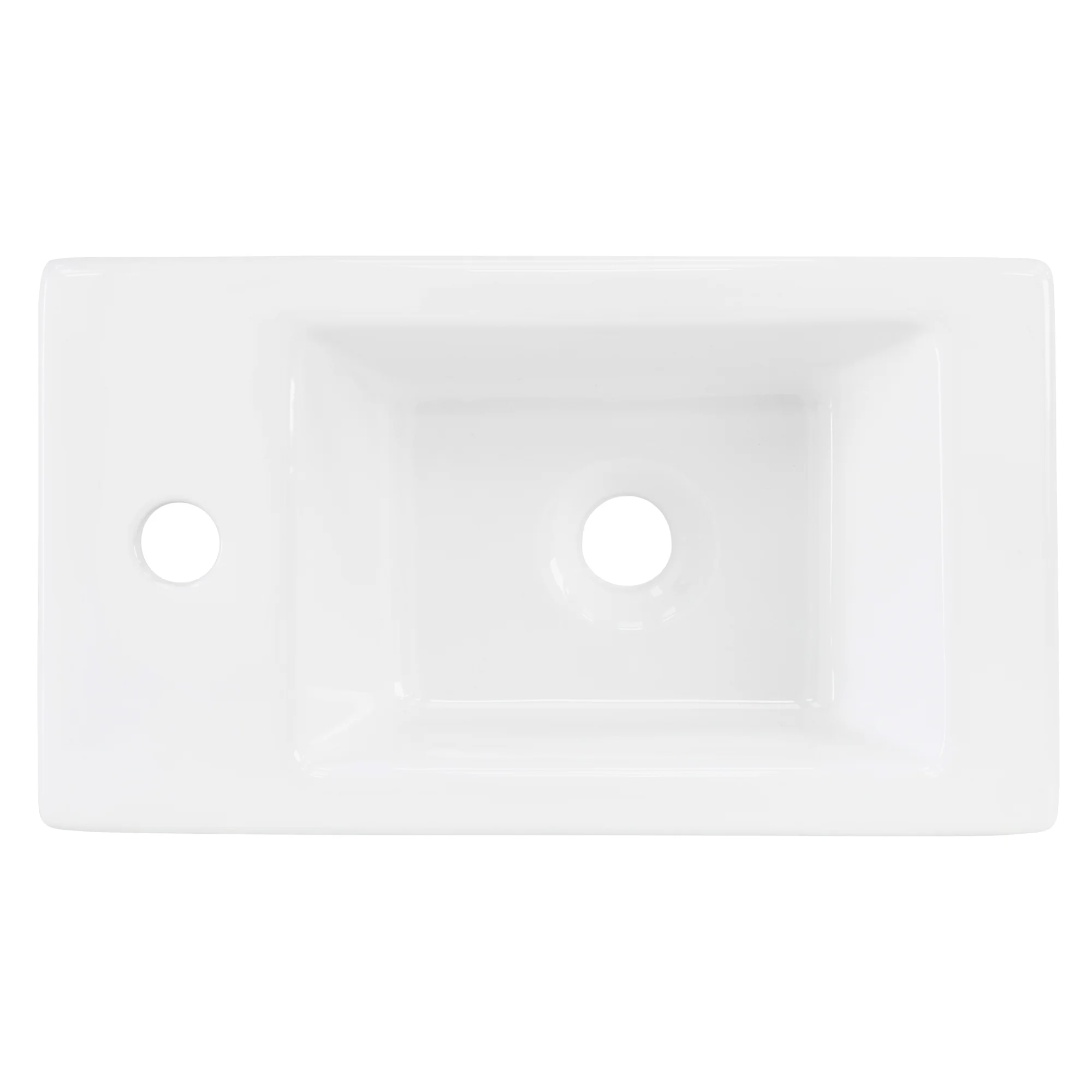 Waschbecken Rechteckigform ohne Überlauf 46x26x11 cm aus Keramik ML-Design - Image 2