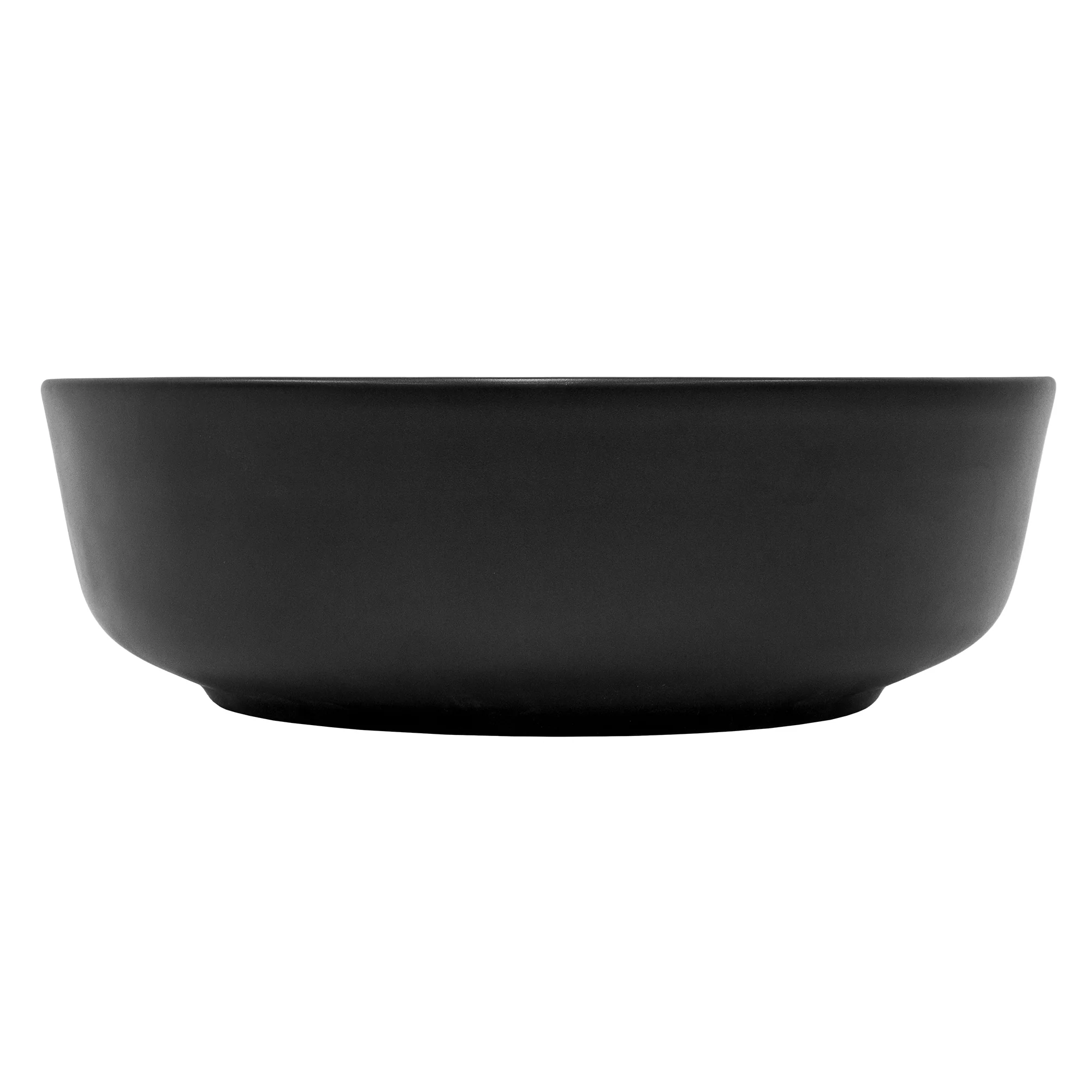 Waschbecken Rundform ohne Überlauf Ø 41,5x13,5 cm Schwarz aus Keramik ML-Design - Image 3