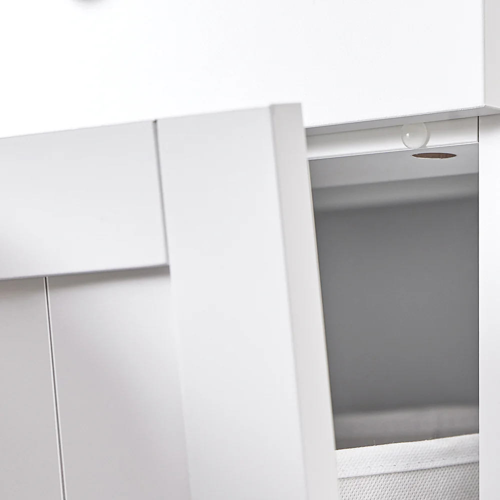 Wäscheschrank Aufbewahrung Weiß 78x38x90cm Skandinavisch BZR33-II-W - Image 4