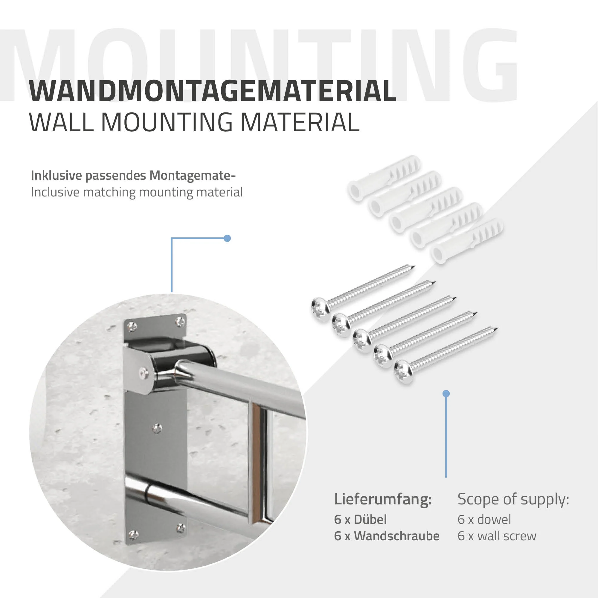 WC Haltegriff für Senioren & Behinderten aus Edelstahl 60 cm klappbar Stützgriff fürs Bad bis 200kg - Image 5