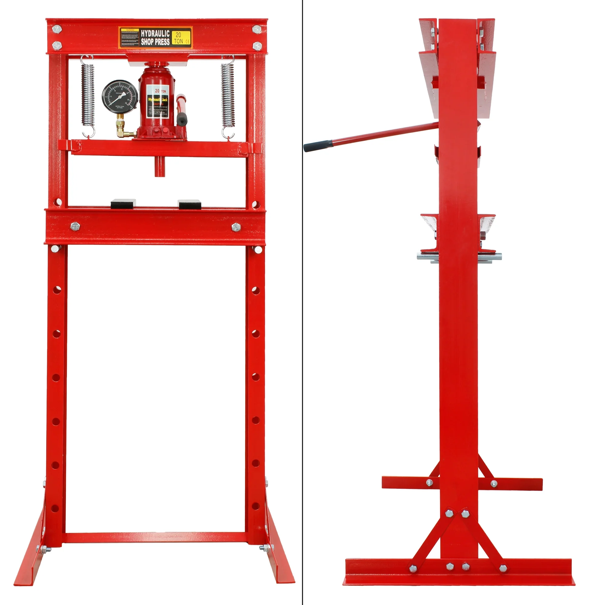 Werkstattpresse 20T, mit Manometer, höhenverstellbar 80-1100 mm, aus Stahl - Image 2