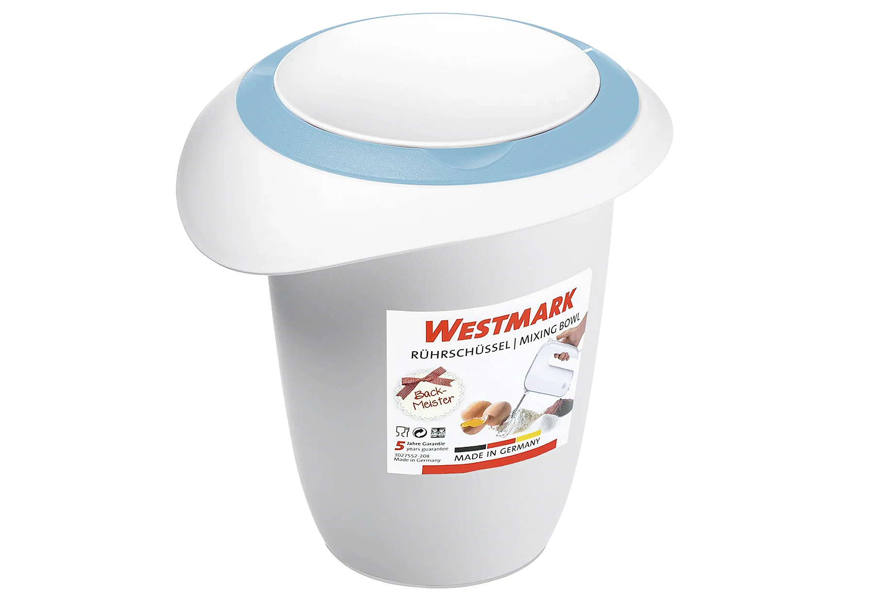 WESTMARK Quirltopf mit zweigeteiltem Deckel 1l blau/weiß - Image 2