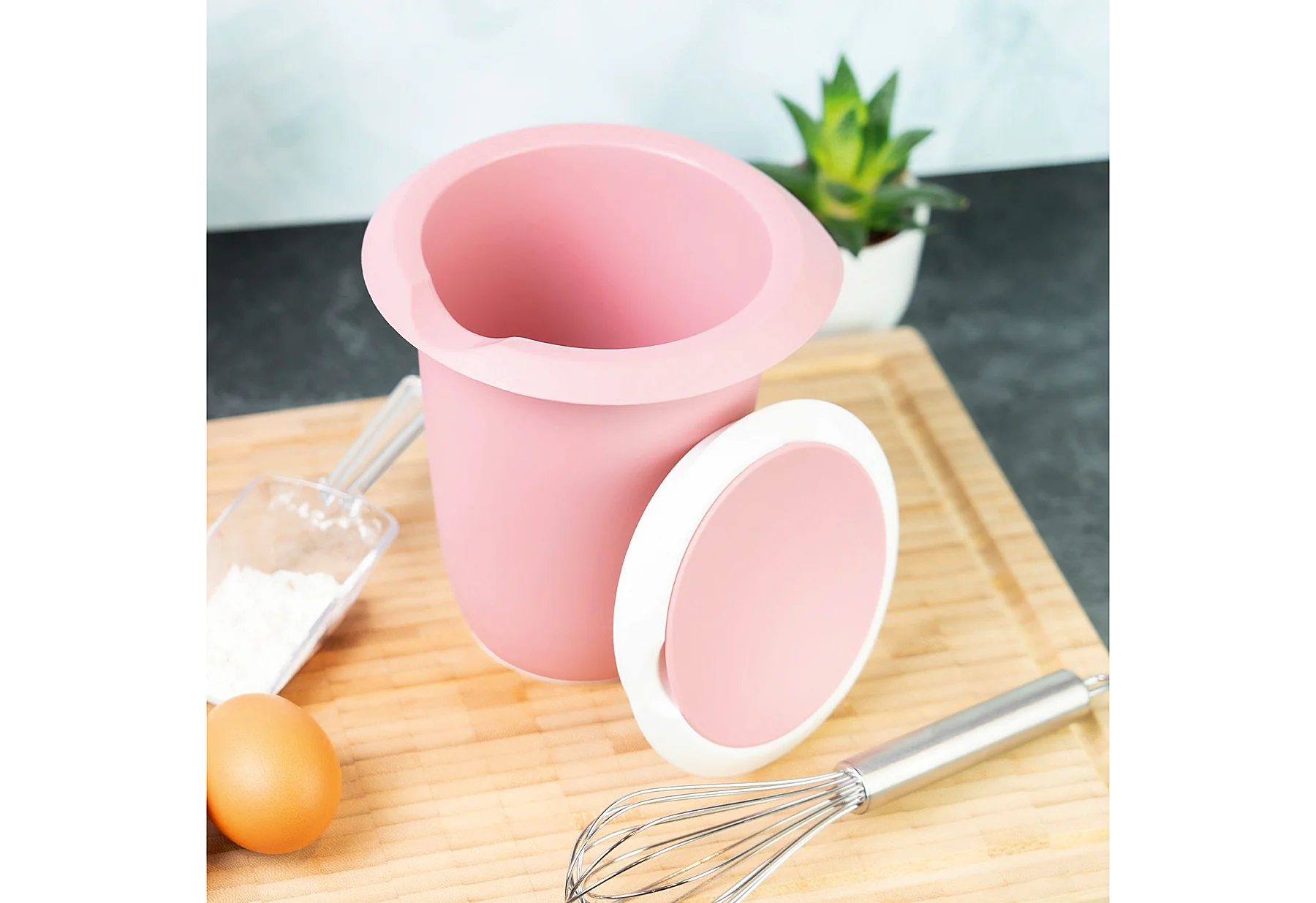 WESTMARK Quirltopf mit zweigeteiltem Deckel 1l rosa/weiß - Image 9